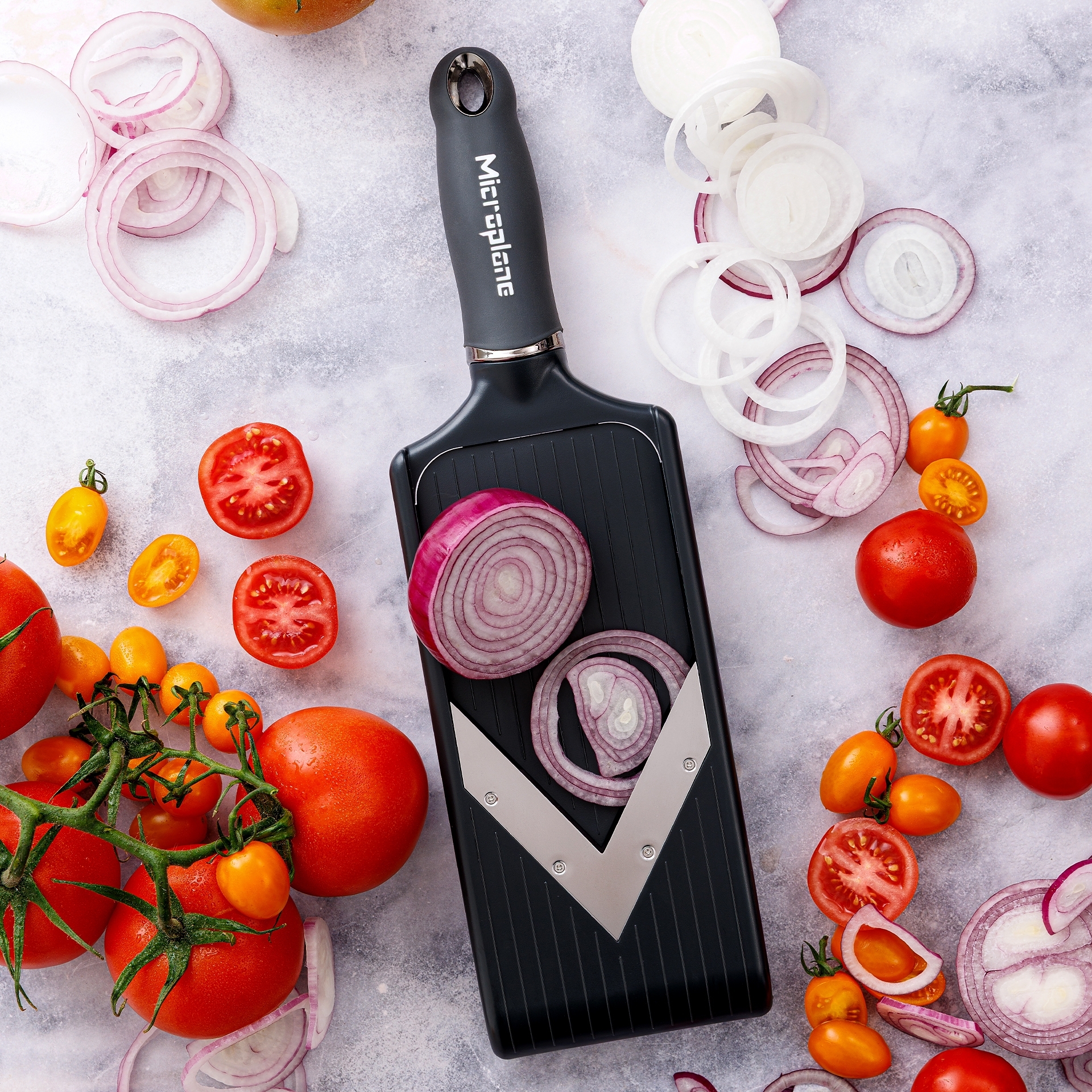 Microplane - Adjustable Slicer with V-Blade PureCut | Dark Grey