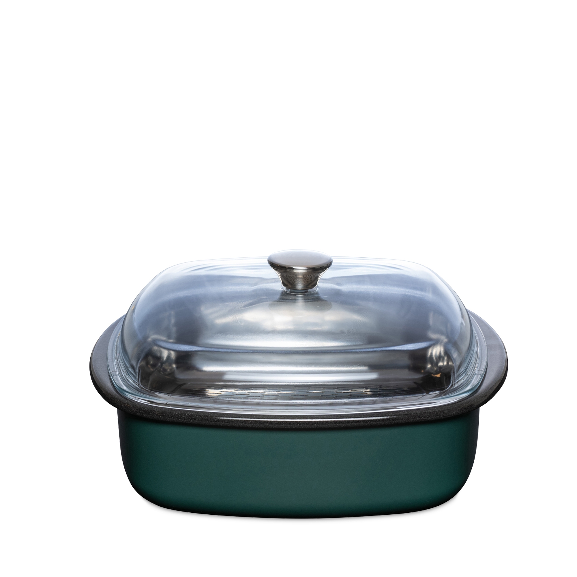 Riess NOUVELLE - Teal - Dampfgarer 3tlg. mit Glasdeckel und Gareinsatz 28/28