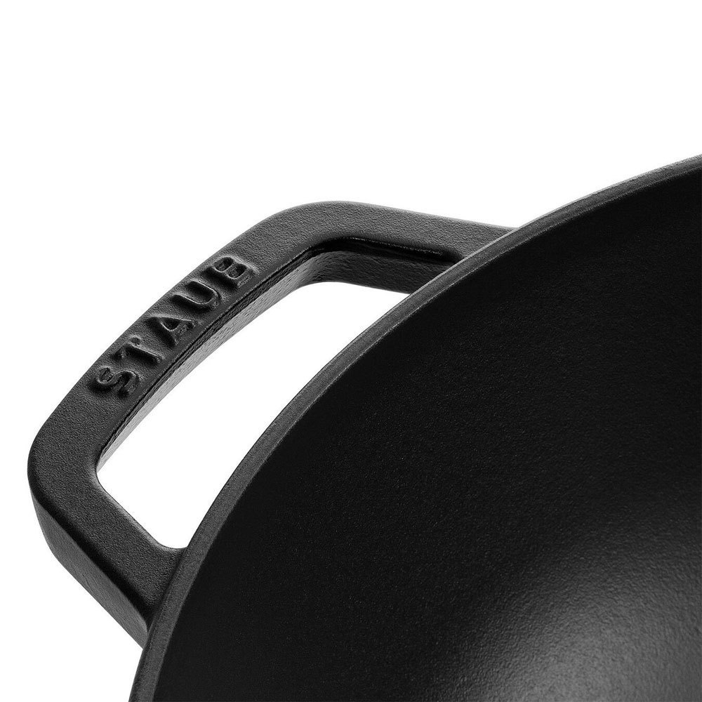 Staub Cast Iron 13-inch Double Handle Specialty Pan Black