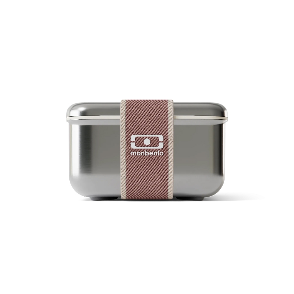 monbento - Sense L stainless steel lunch box, pink moka