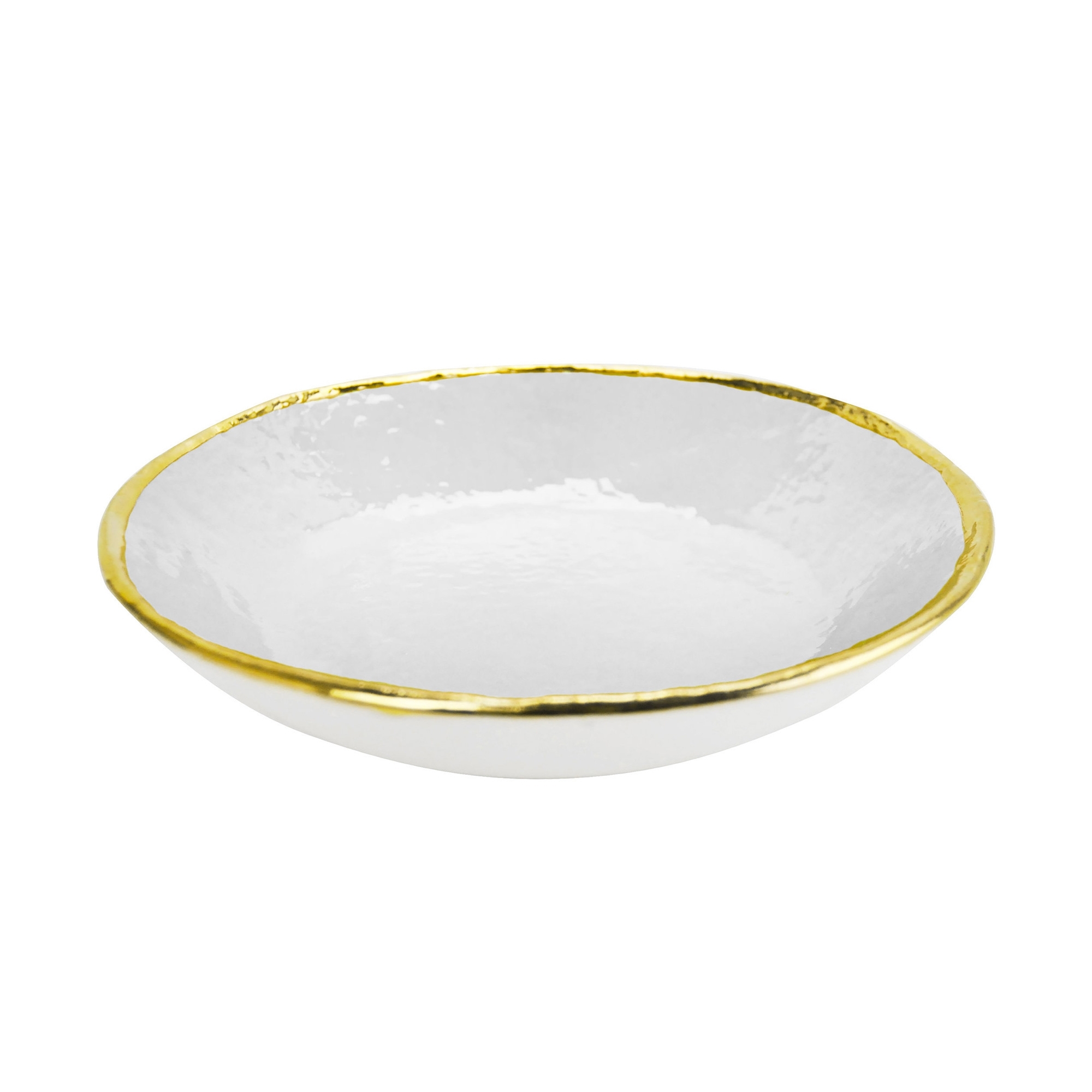 Arcucci - Soup plate deep with golden rim - 21 cm - Latte-White