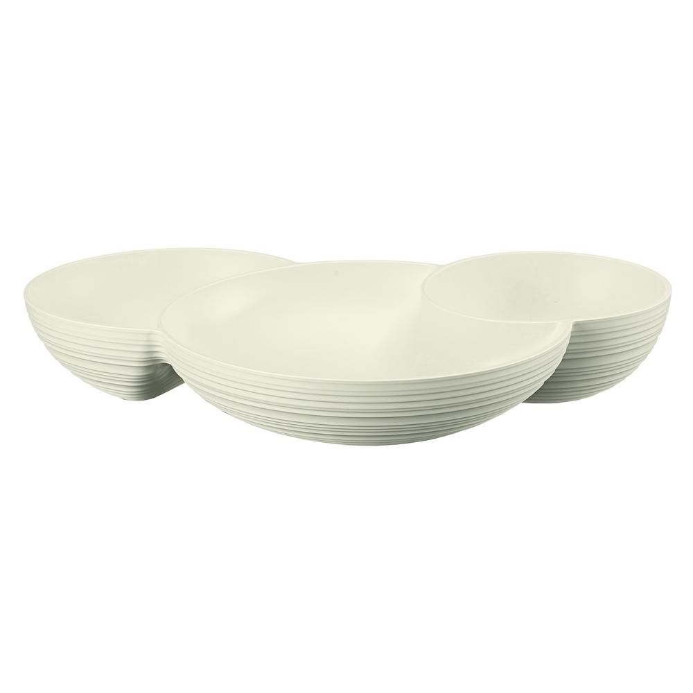 Guzzini - Antipasti bowl "Tierra", 3 compartments white Guzzini - Antipasti bowl "Tierra", 3 compartments white