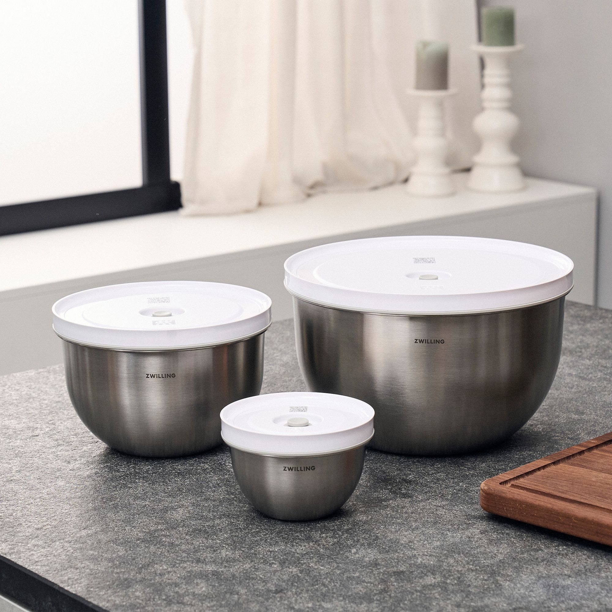 ZWILLING - Vacuum Bowl Set S/M/L | FRESH & SAVE | 6 pcs. | Stainless steel
