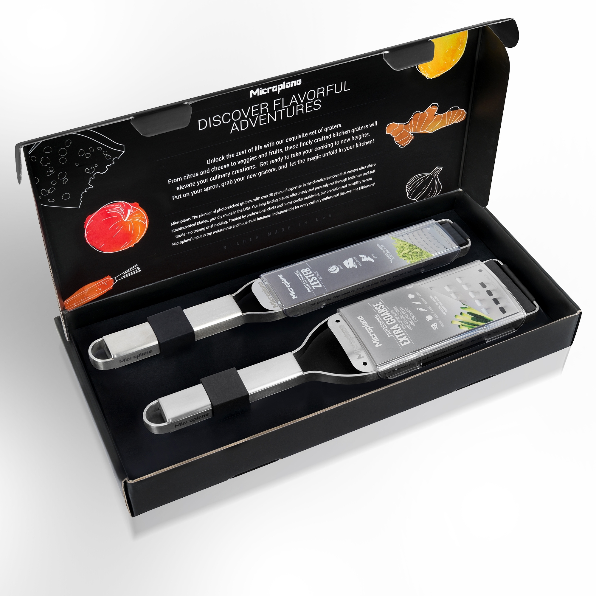 Microplane - Professional Reiben 2er Set | Zester - Extra-Grob Microplane - Professional Reiben 2er Set | Zester - Extra-Grob