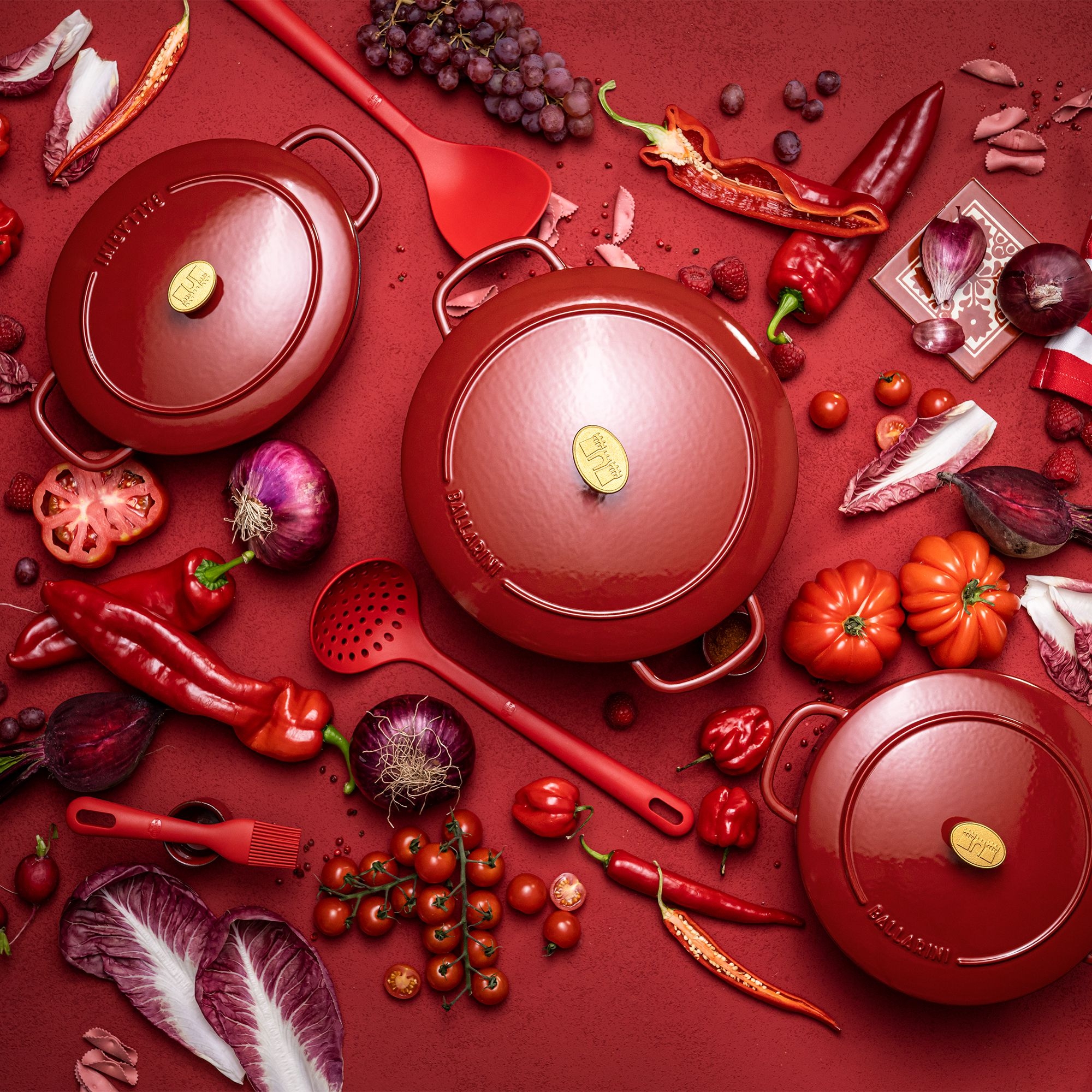 BALLARINI - Cocotte | Bellamonte | round | 24 cm | Red