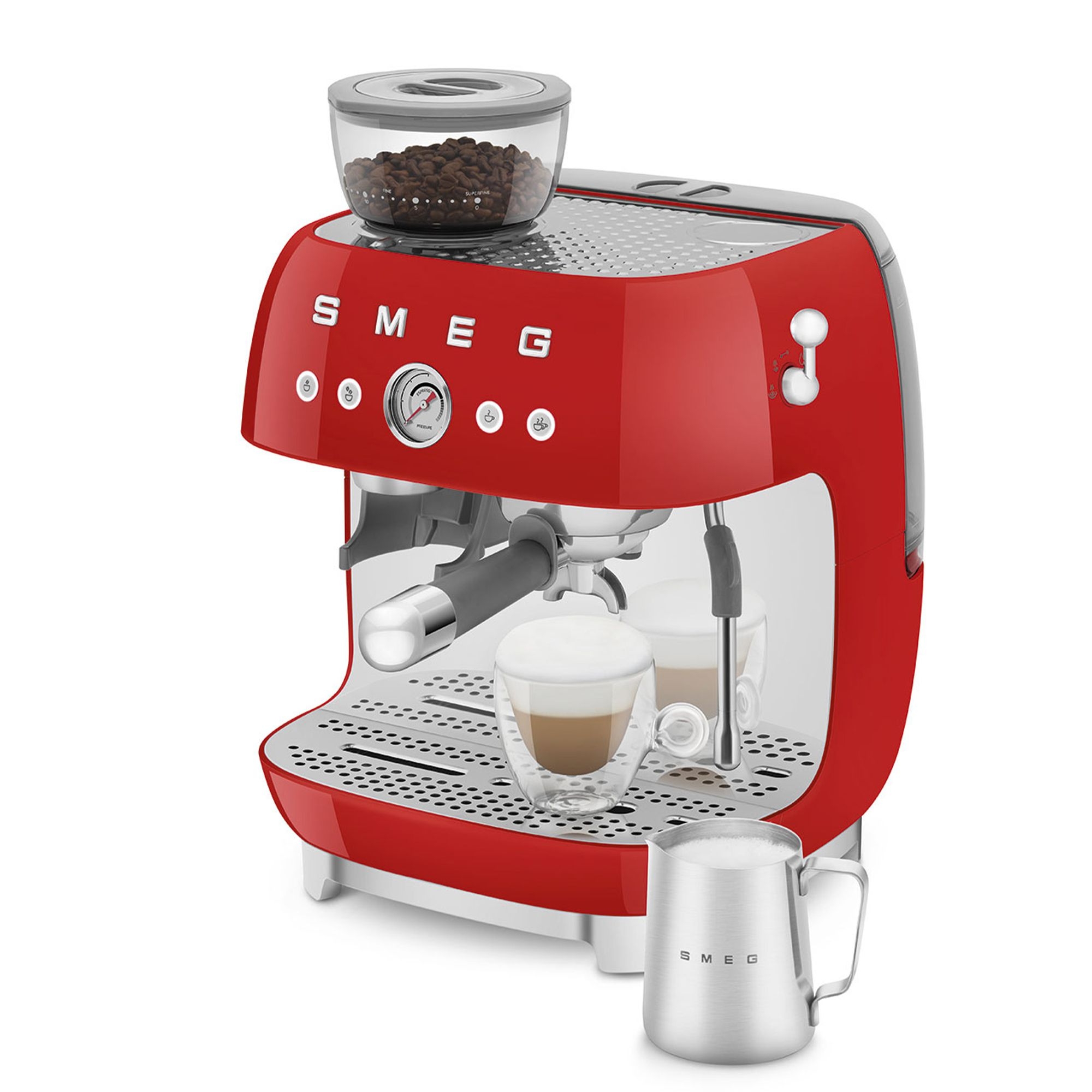 Smeg - Espressomaschine mit Mahlwerk - Rot Smeg - Espressomaschine mit Mahlwerk - Rot