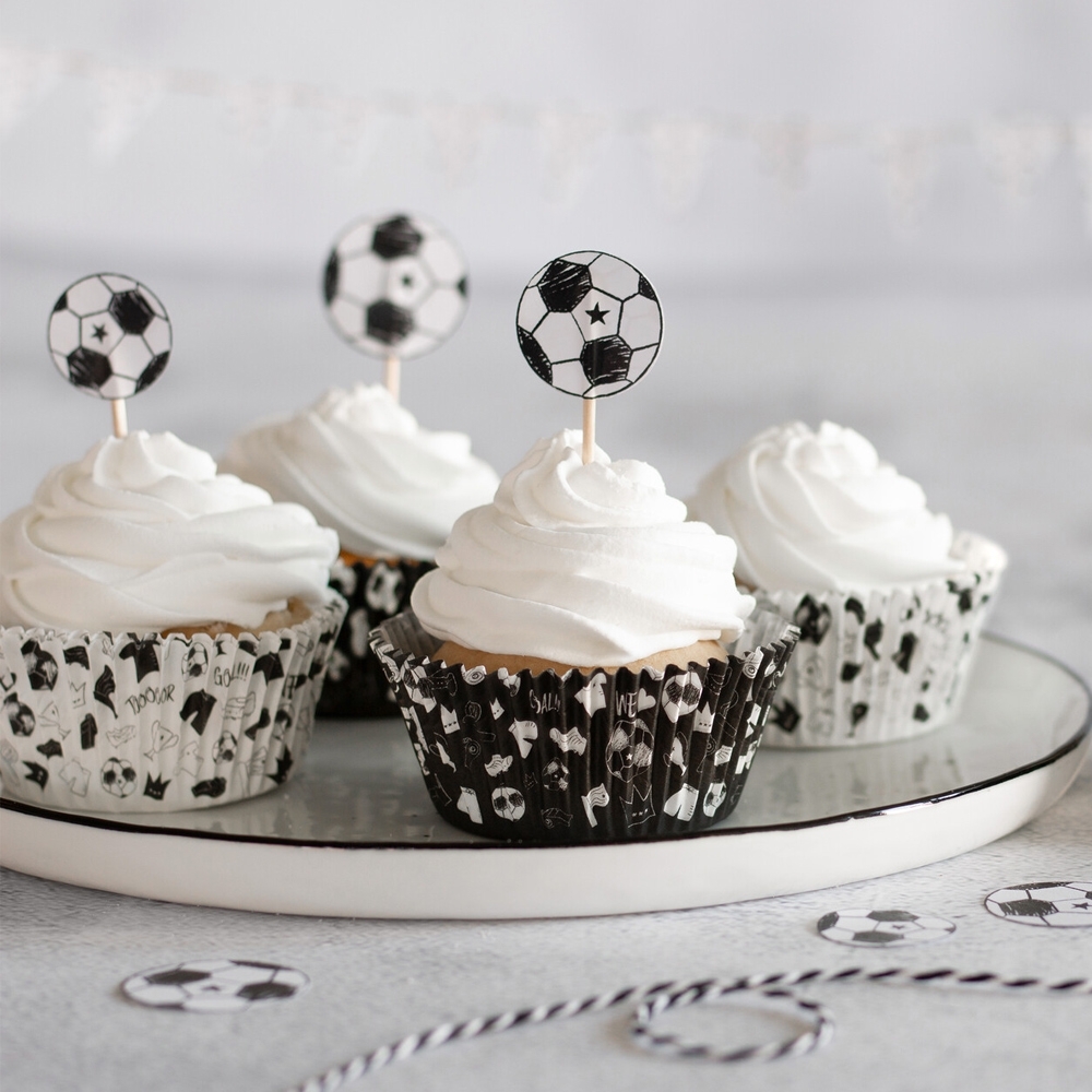 Städter - Papierbackform - 50 Stück - Fußball - ø 50 x 30 mm