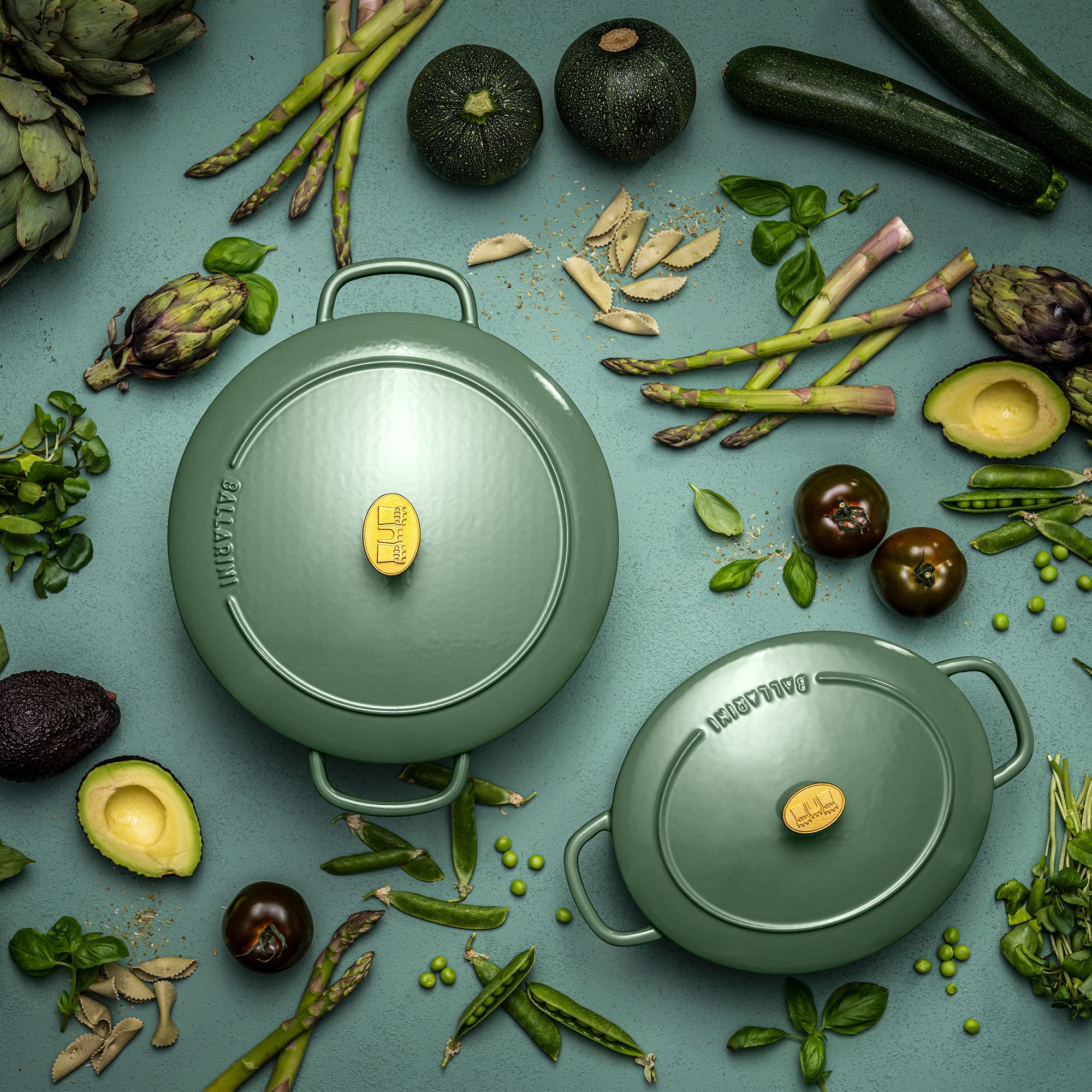 BALLARINI - Cocotte | Bellamonte | oval | 31 cm | green BALLARINI - Cocotte | Bellamonte | oval | 31 cm | green