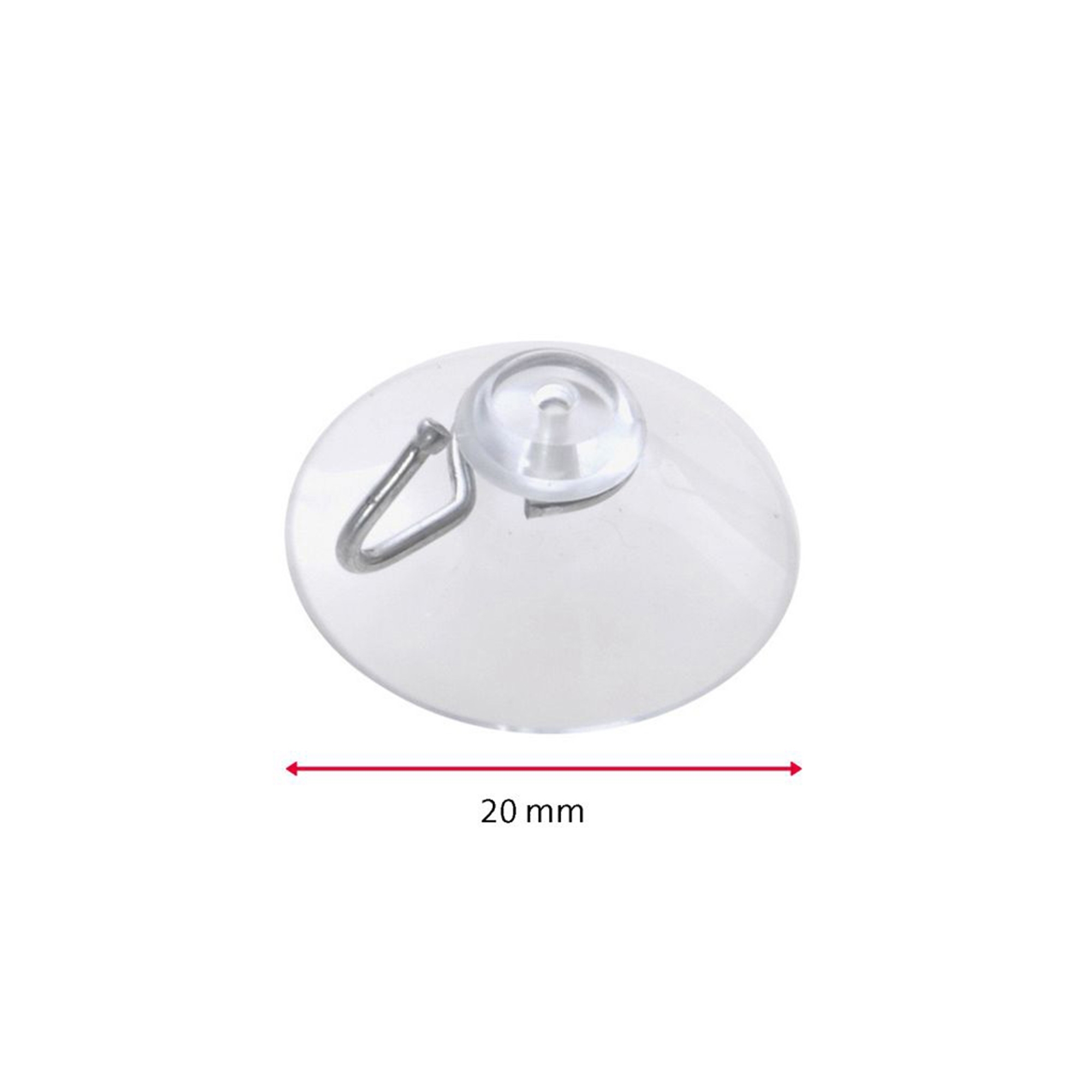 Westmark - 10 Suction hooks, transparent, ø 20 mm