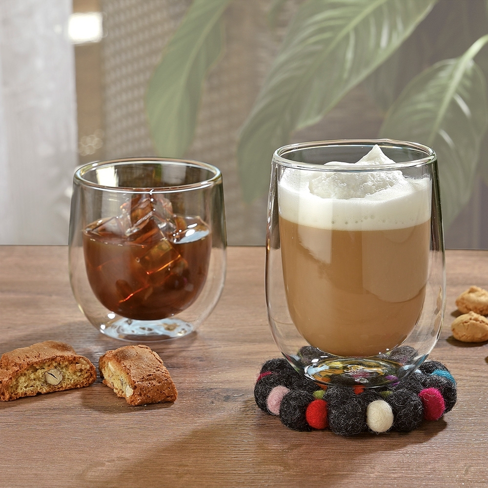 Cilio - Glasuntersetzer LANA - NERO - rund Cilio - Glasuntersetzer LANA - NERO - rund