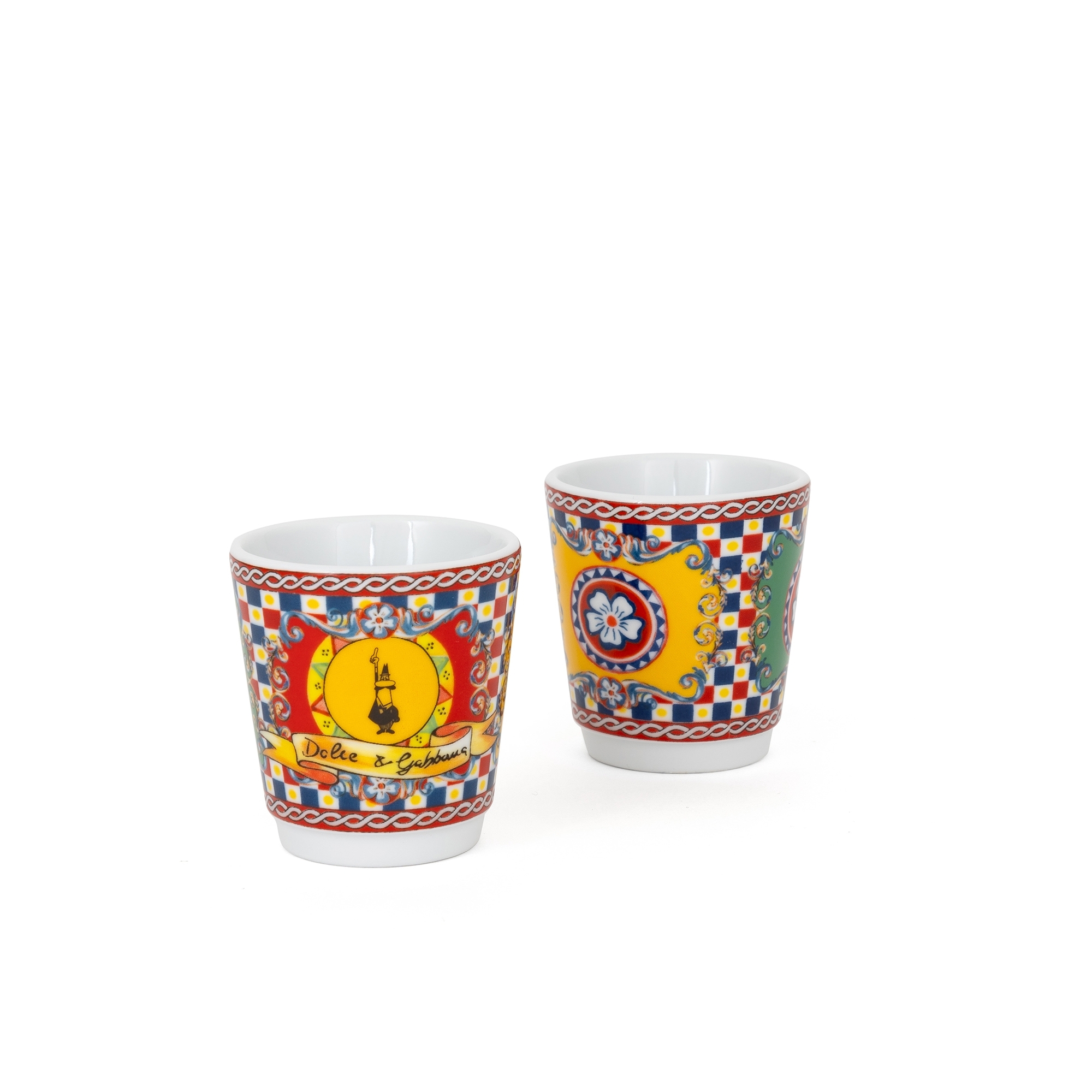 Bialetti - Dolce&Gabbana Moka Express 2 Tassen in Geschenkdose mit 2 Espressobechern und Rührstäbchen
