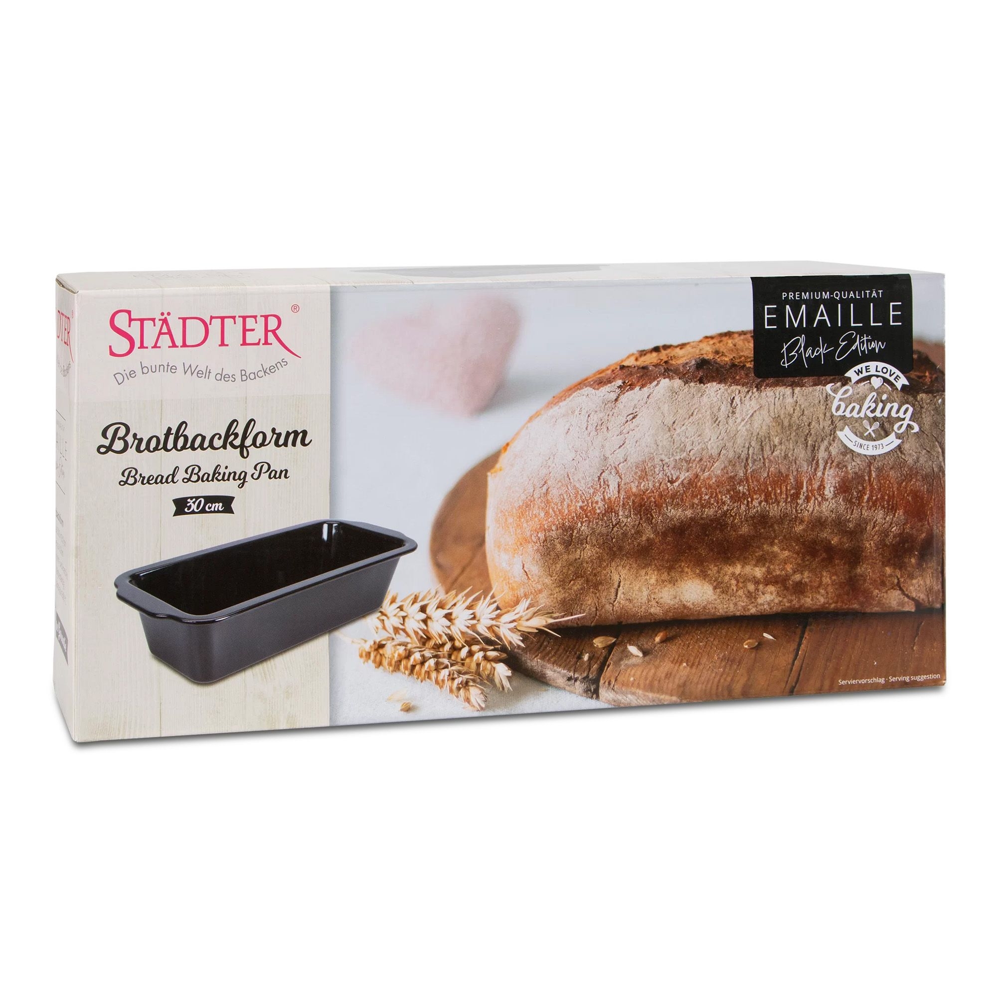 Städter We-Love-Baking Brotbackform Emaille 30 x 13 cm