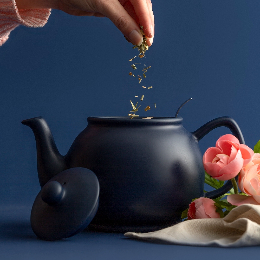 Price & Kensington - Teapot 6 cups + strainer - Matt Blue