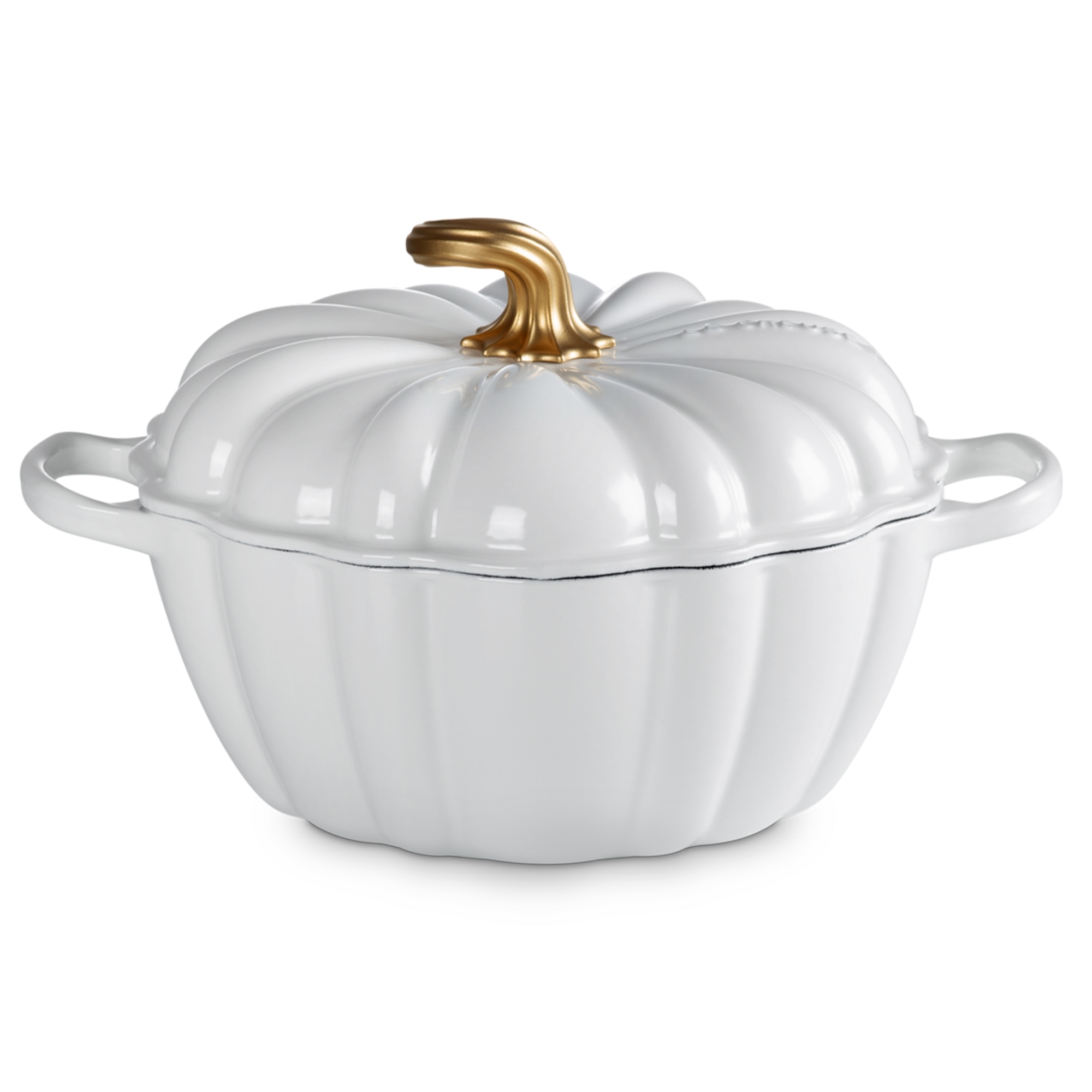 Le Creuset - Kürbis Bräter Signature 24 cm - Weiß Le Creuset - Kürbis Bräter Signature 24 cm - Weiß