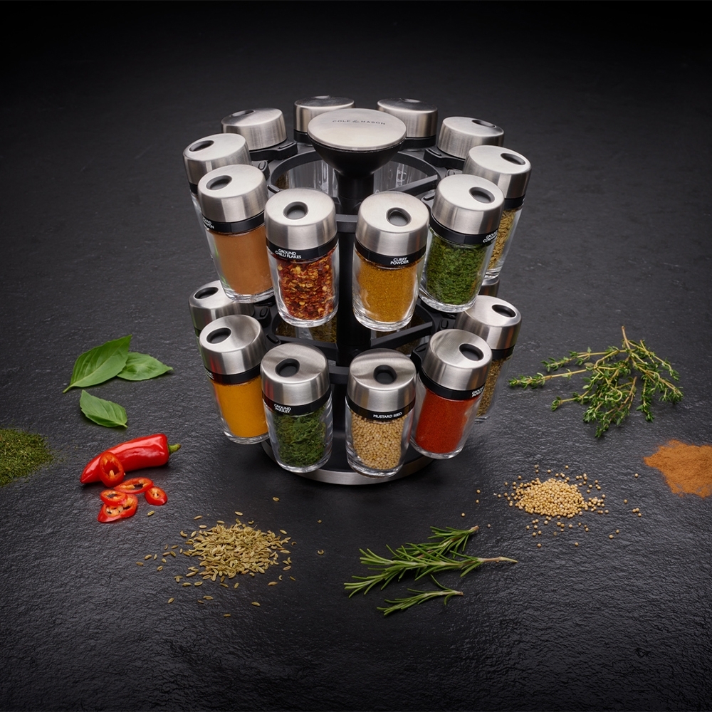 COLE & MASON - Hudson Herb & Spice Rack 20 Jar COLE & MASON - Hudson Herb & Spice Rack 20 Jar