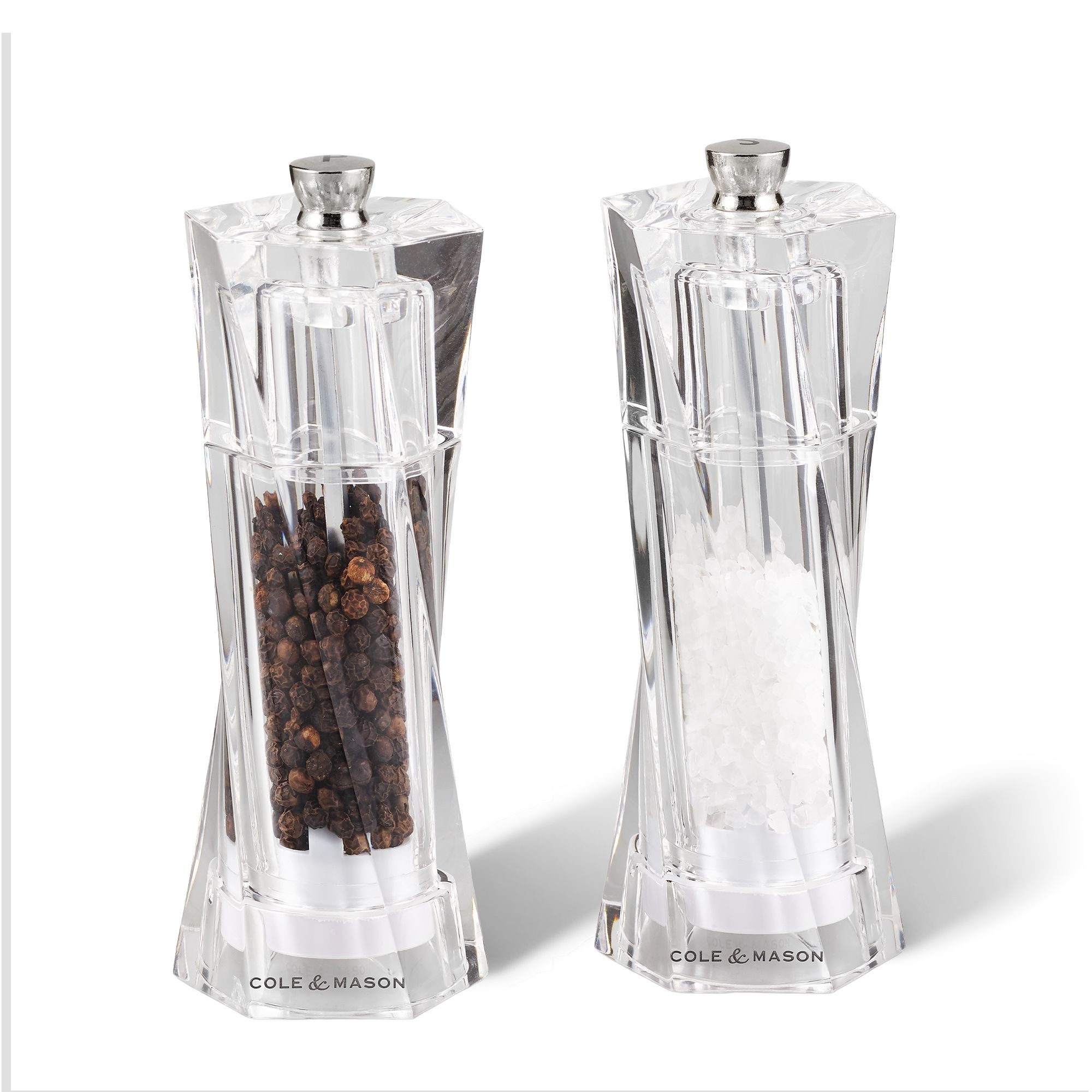 COLE & MASON - Aldeburgh Pepper and Salt Mill Set | Acrylic