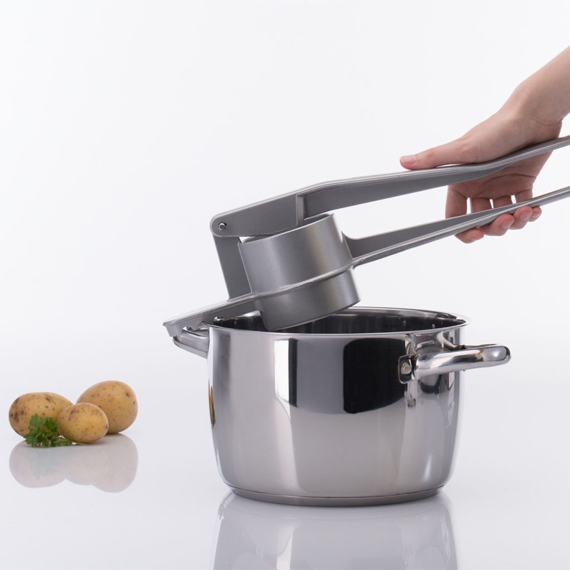 Westmark - Spätzle/Potato press »Spätzlepress«, round hole, silver
