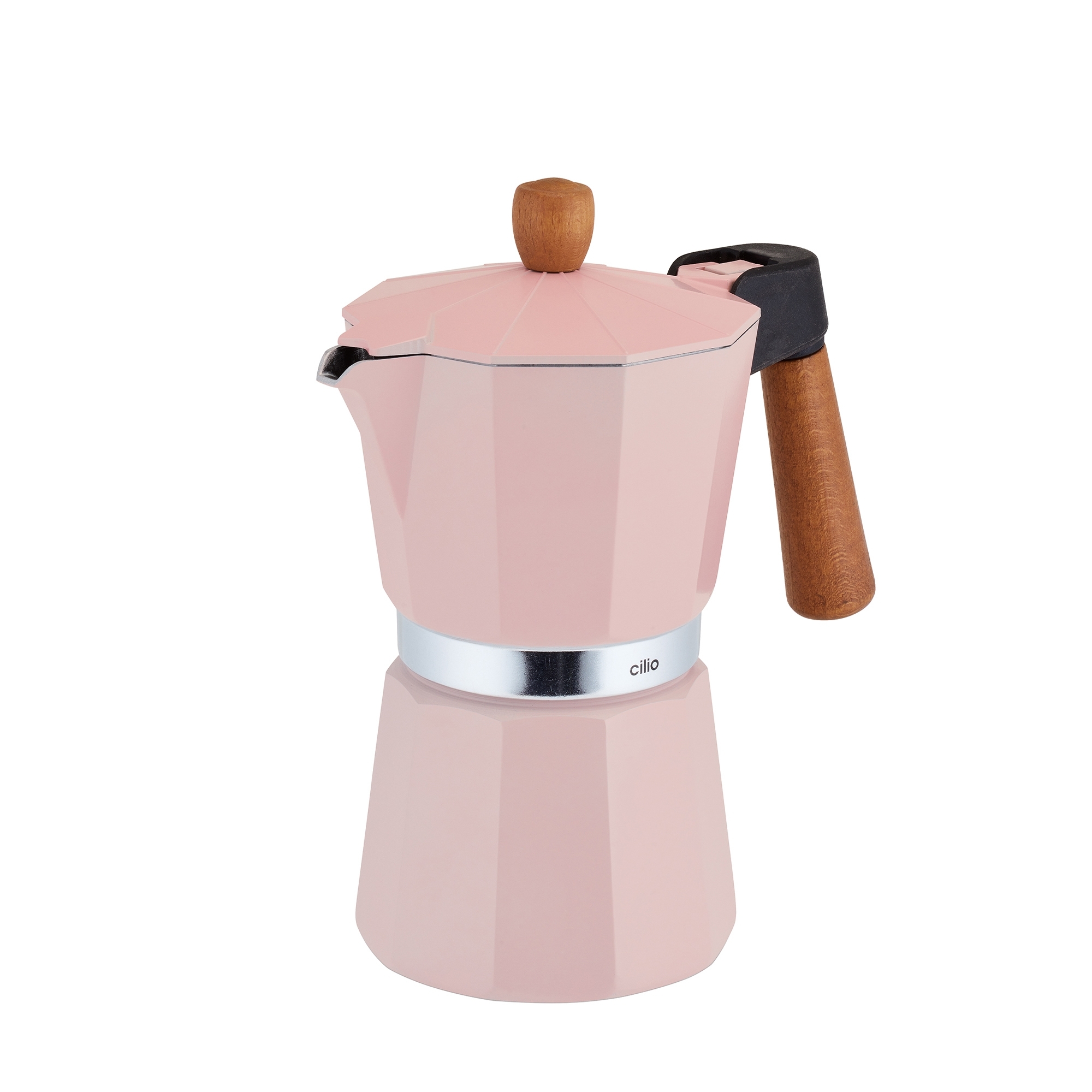 Cilio - Espresso Maker LEGNO 6 Cups - Pink