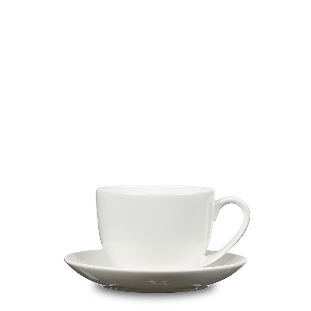 Bitz - Cup with saucer - bone white porcelain