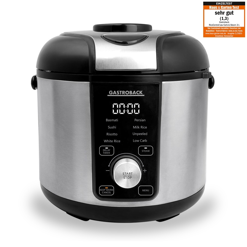 Gastroback - Reiskocher ricecontrol low carb & steam