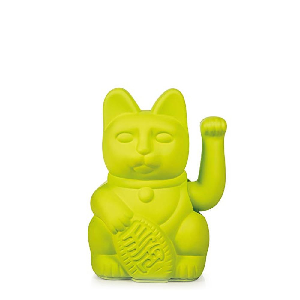 DO Lucky Cat Neon - Grüne Winkekatze / Japanische Deko-Katze in stylischem neon-Farbton 15cm hoch