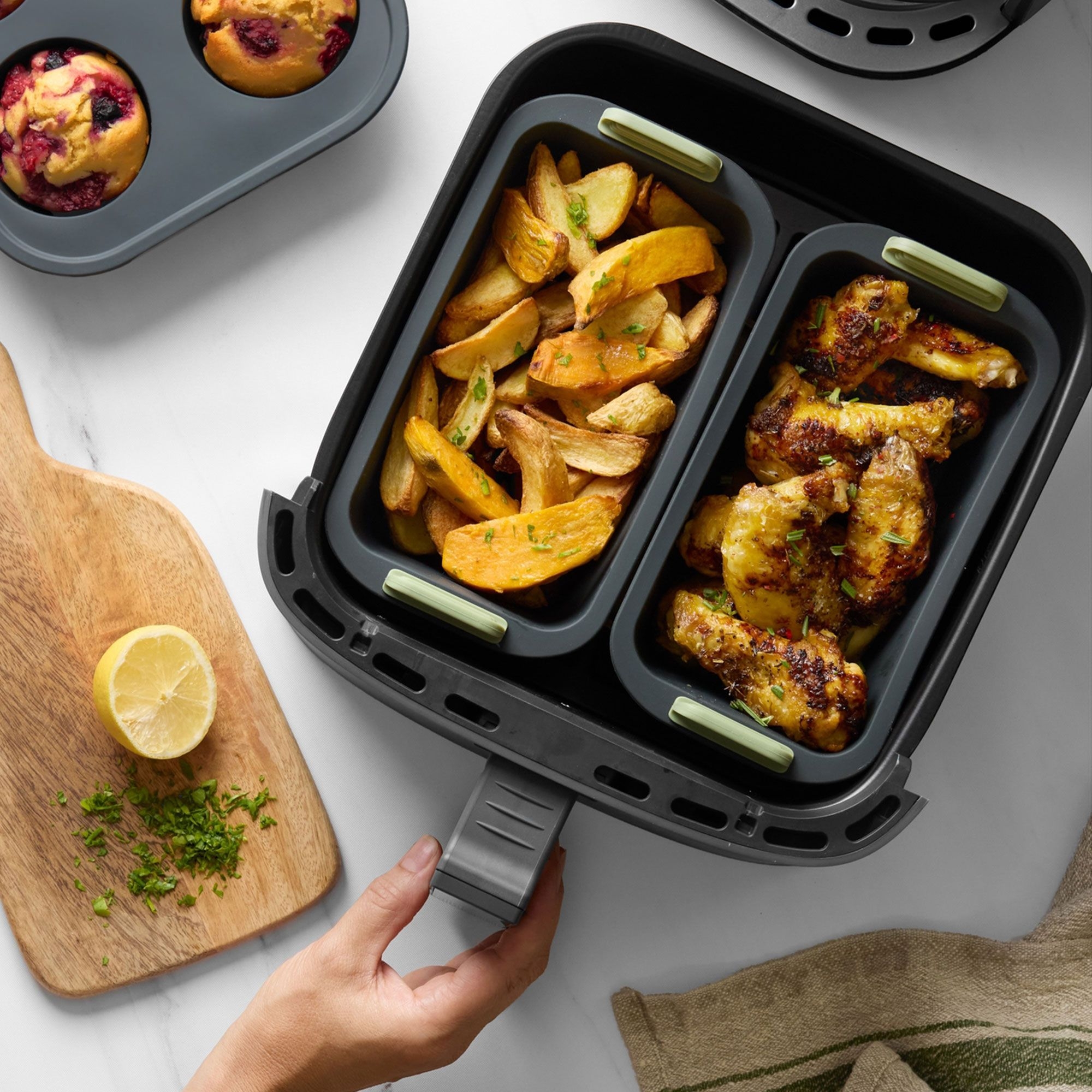 Lékué - Rectangular basket for hot air fryer