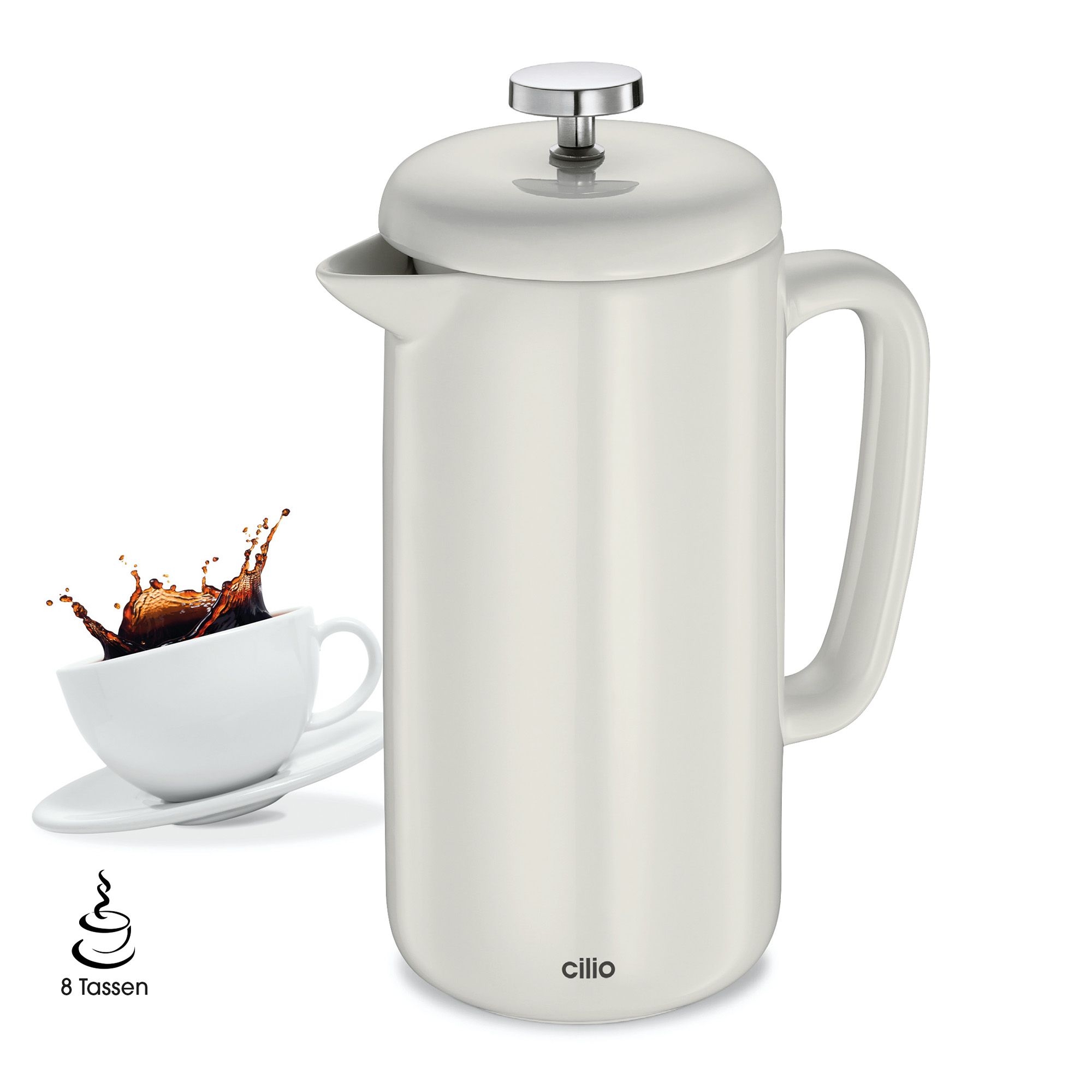 Cilio - coffee maker -  BIANCA - 8 cups