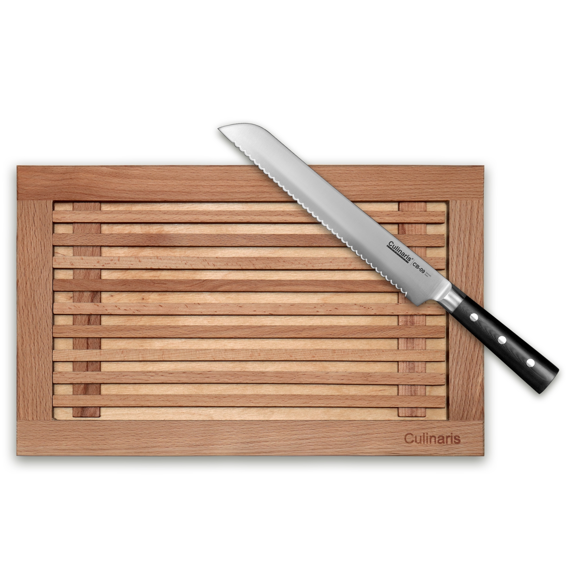 Bread cutting board - beech wood - 40 x 25 cm | Culinaris Bread cutting board - beech wood - 40 x 25 cm | Culinaris