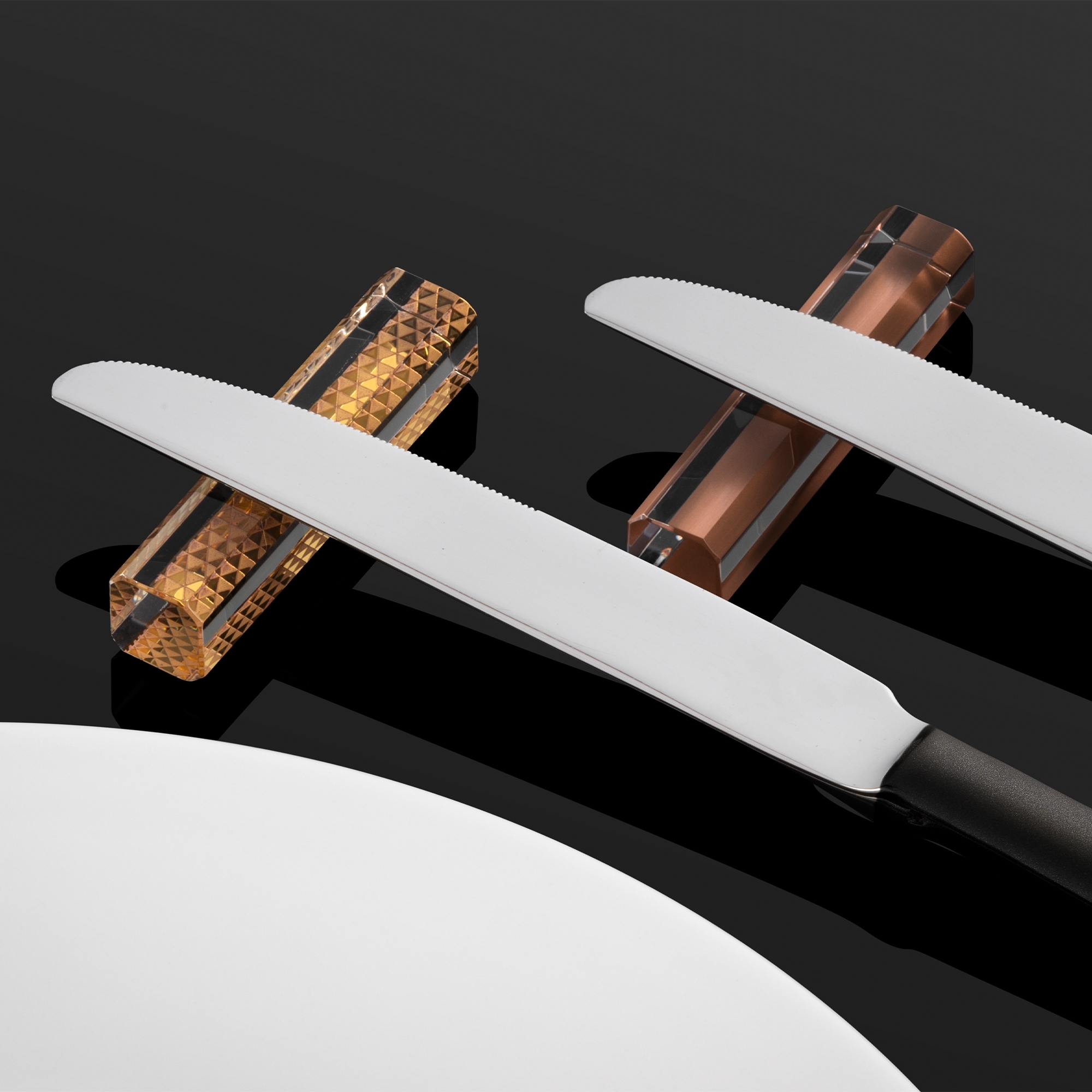 Eisch - Set of 2 knife rests, copper