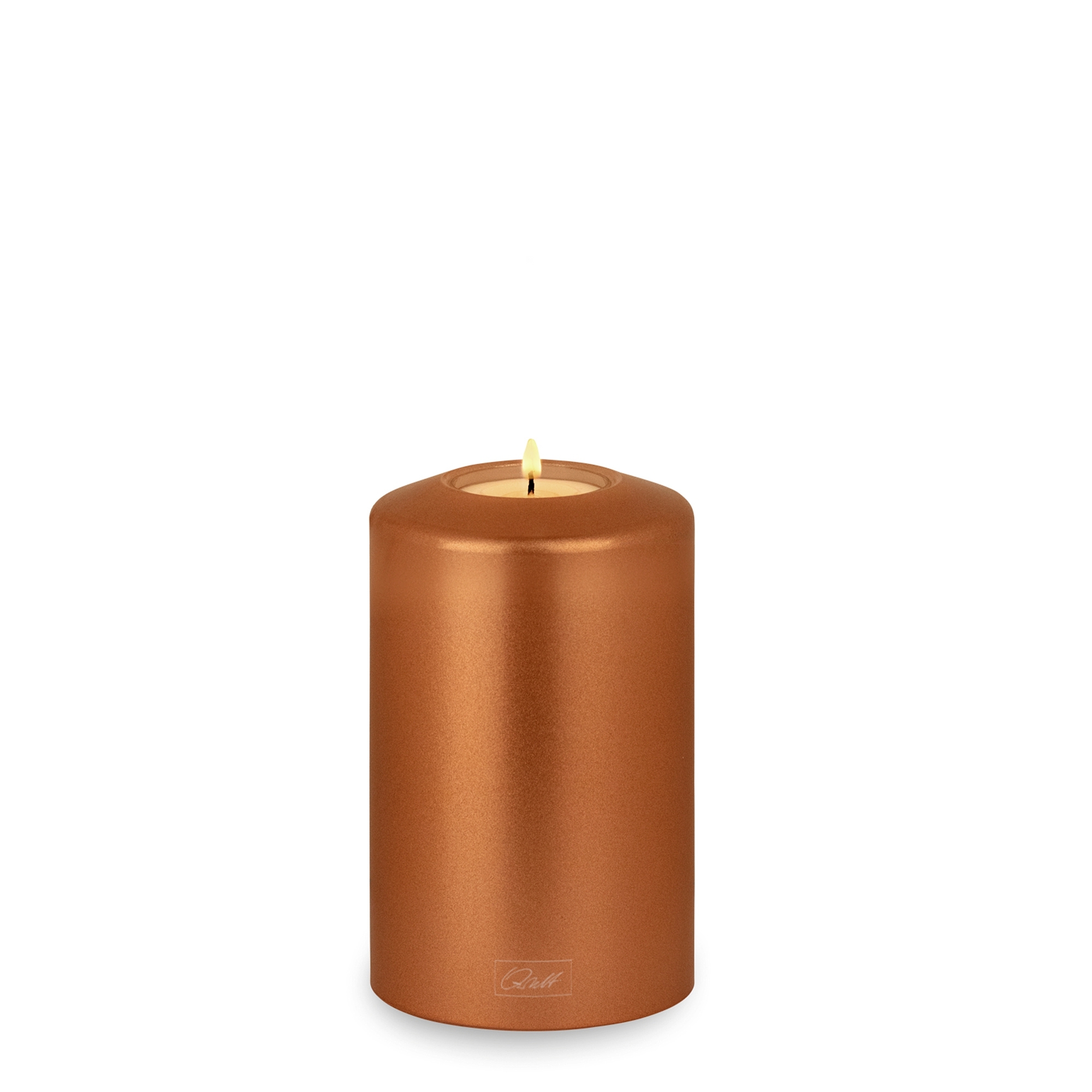 Qult Farluce Classic Metallic - Teelichthalter in Kerzenform - Kupfer