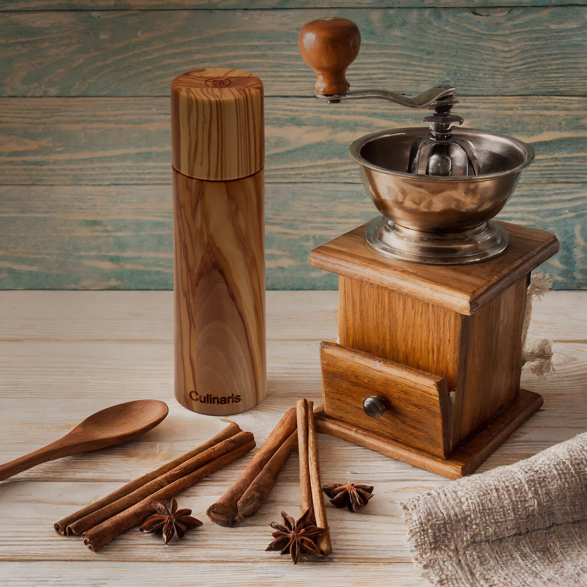 Pfeffer- & Salzmühle - 20 cm - Olivenholz | Culinaris Pfeffer- & Salzmühle - 20 cm - Olivenholz | Culinaris
