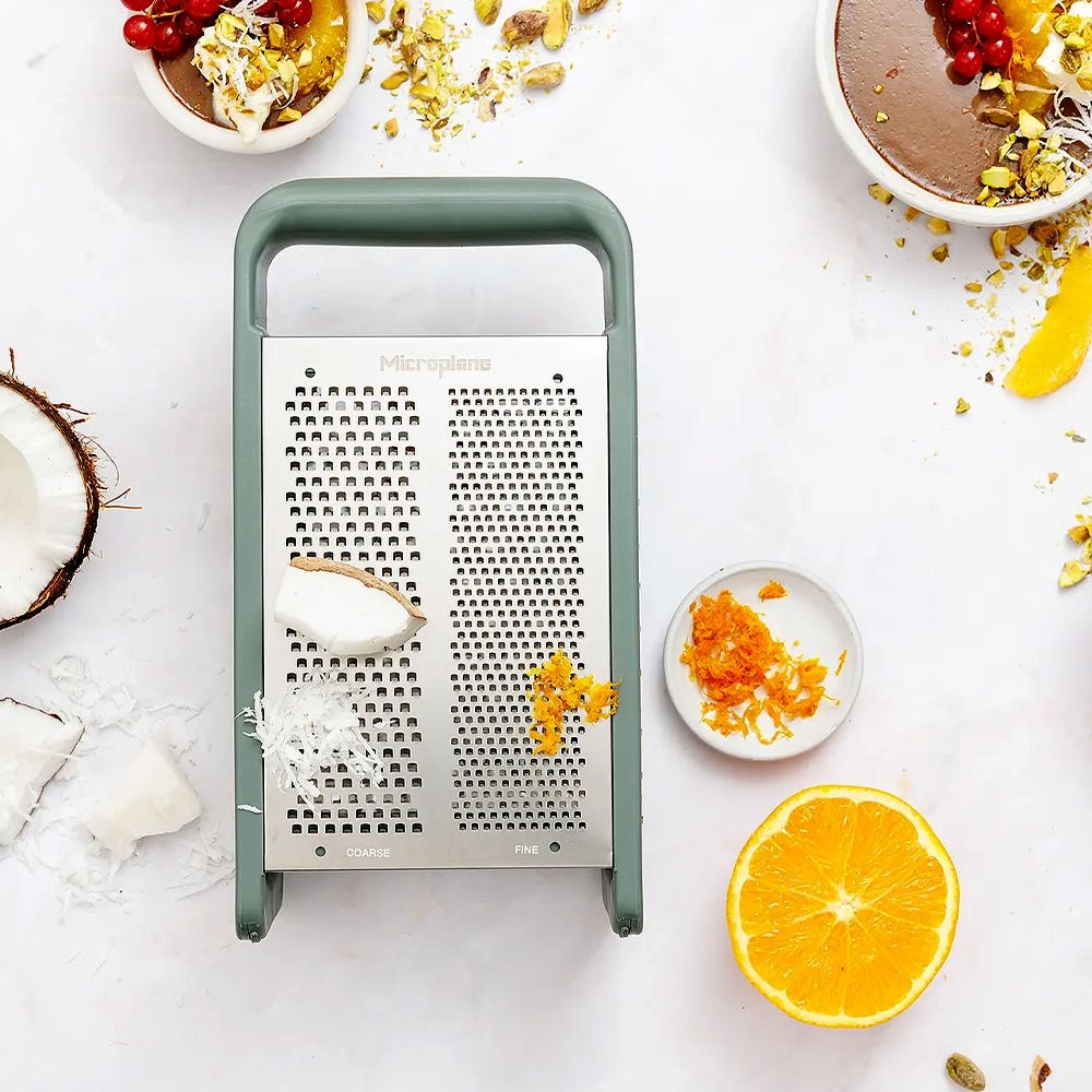 Microplane - Box Grater PureCut |  Eucalyptus Green