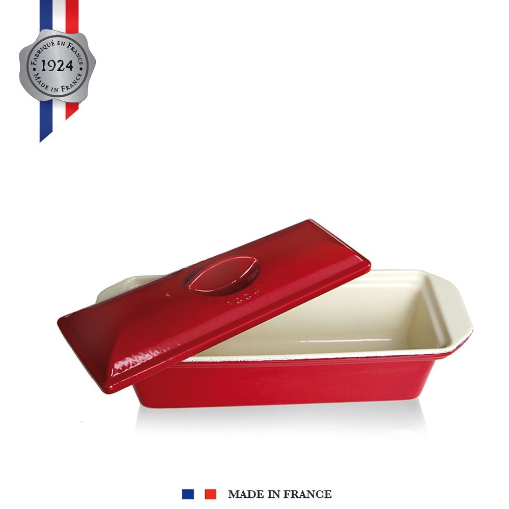 Chasseur - Gusseisen Terrine 31,5 x 11 cm - Rot/Creme