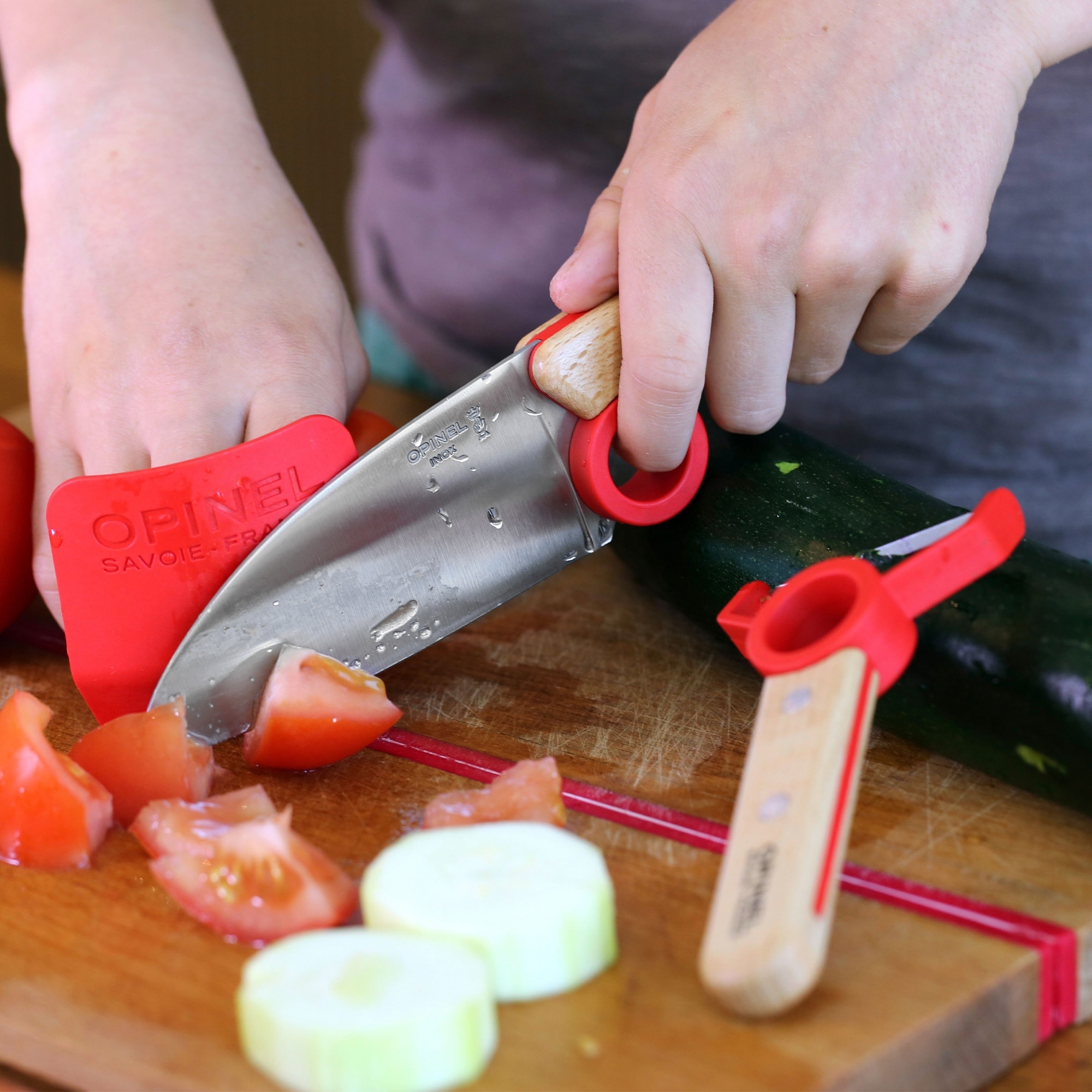 Opinel - Children's kitchen knife set - Le Petit Chef - 3-pcs. - green