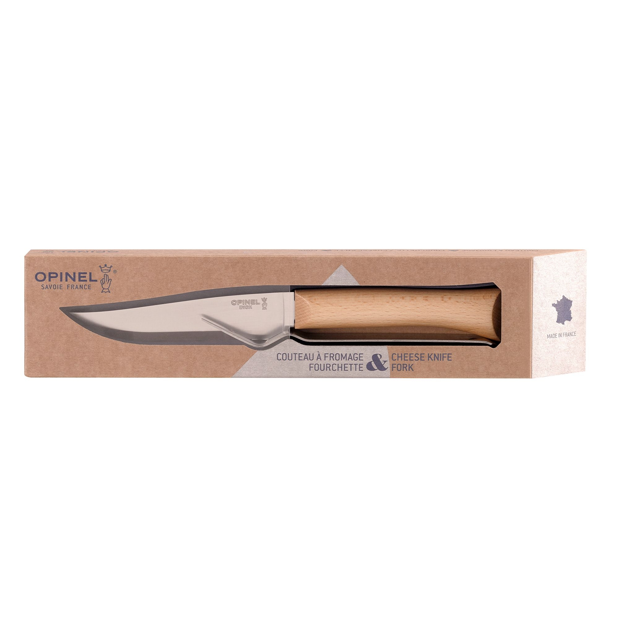 Opinel - Cheese Set - Cheese Knife No. 10 and Fork