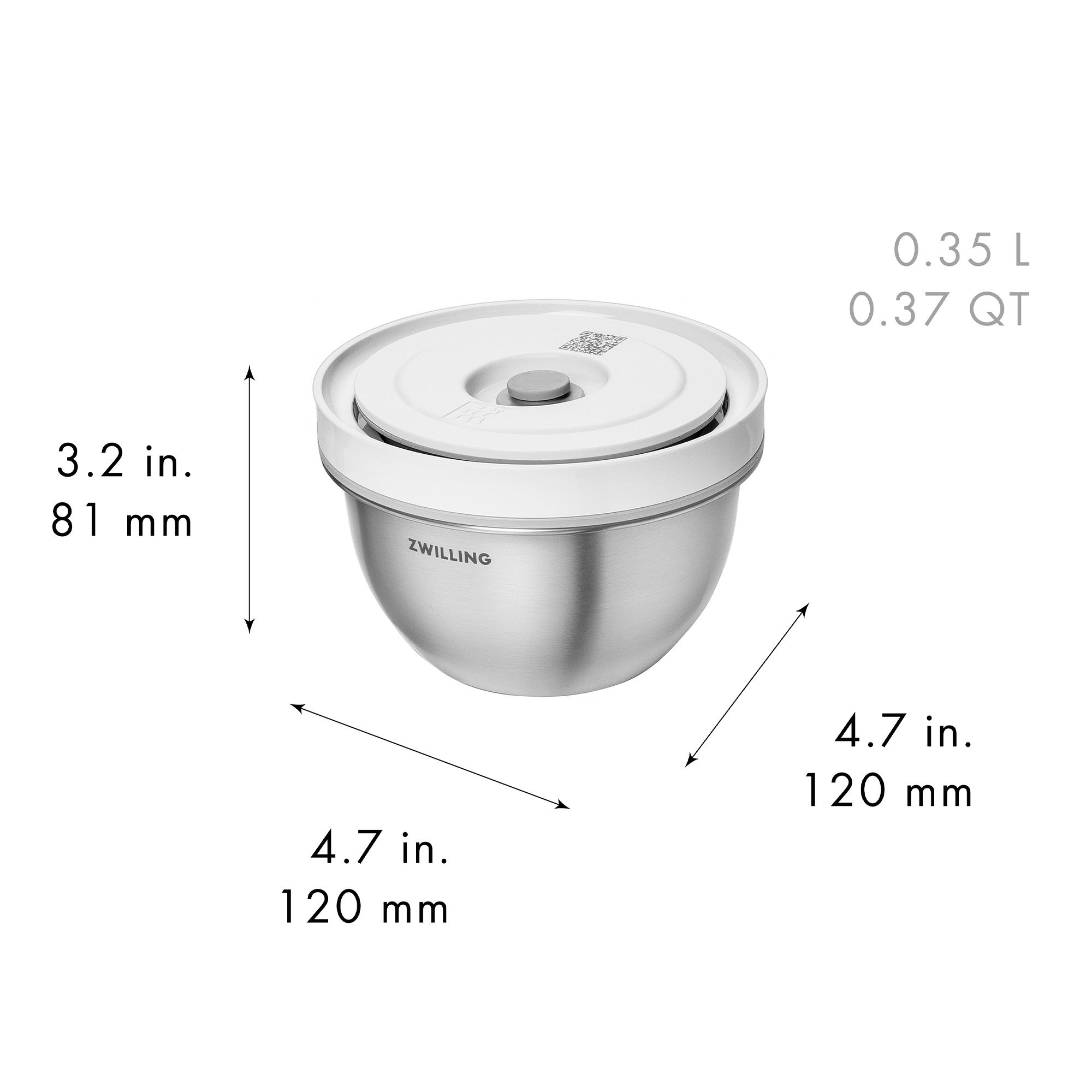 ZWILLING - Vacuum Bowl Set S/M/L | FRESH & SAVE | 6 pcs. | Stainless steel