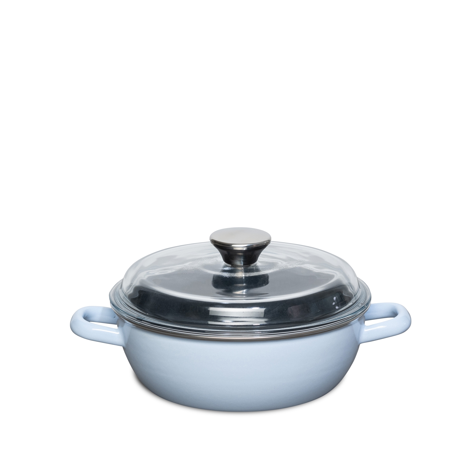 Riess - CLASSIC -Stewing Pan with glass lid 20 cm - Sky Blue