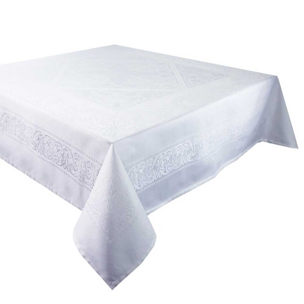 Garnier-Thiebaut Tablecloth - Alexandrine Uni Neige - oB - Different sizes