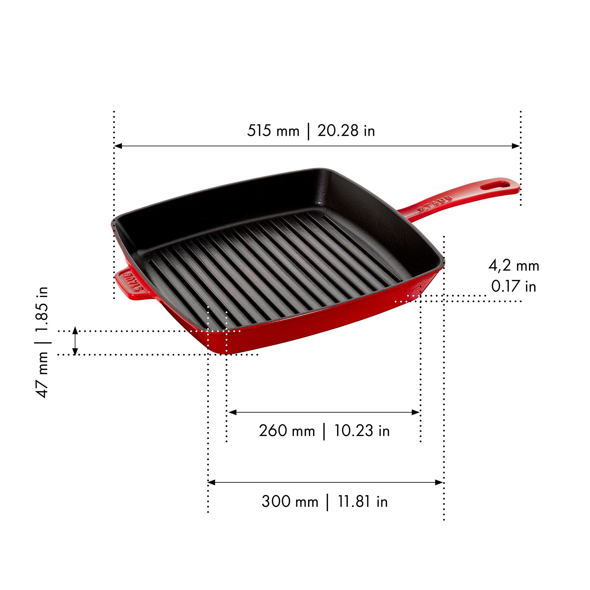 Staub - grill pan - square - 30 cm