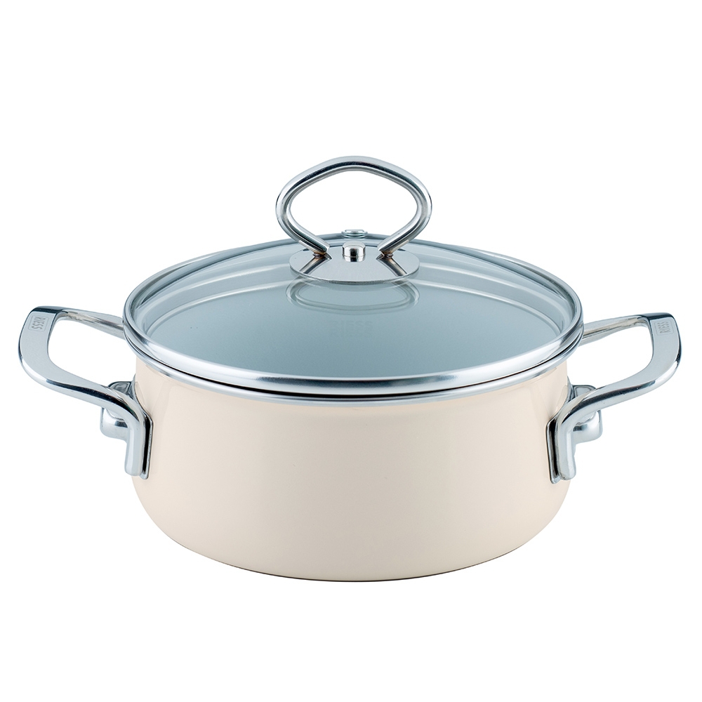 Riess NOUVELLE - Avorio EXTRA STRONG  - Casserole with glass lid