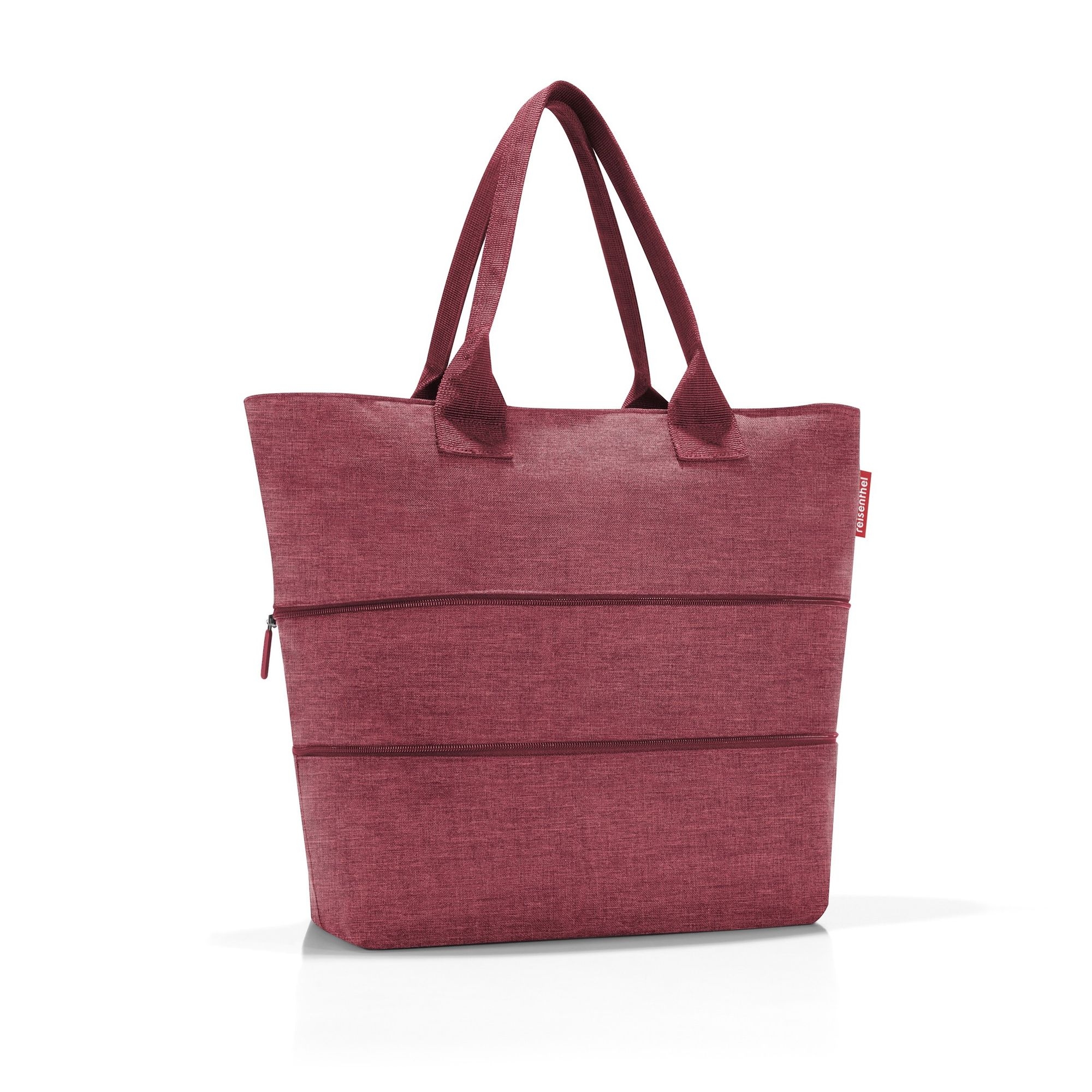 Burgundy shopping bag with two handles
