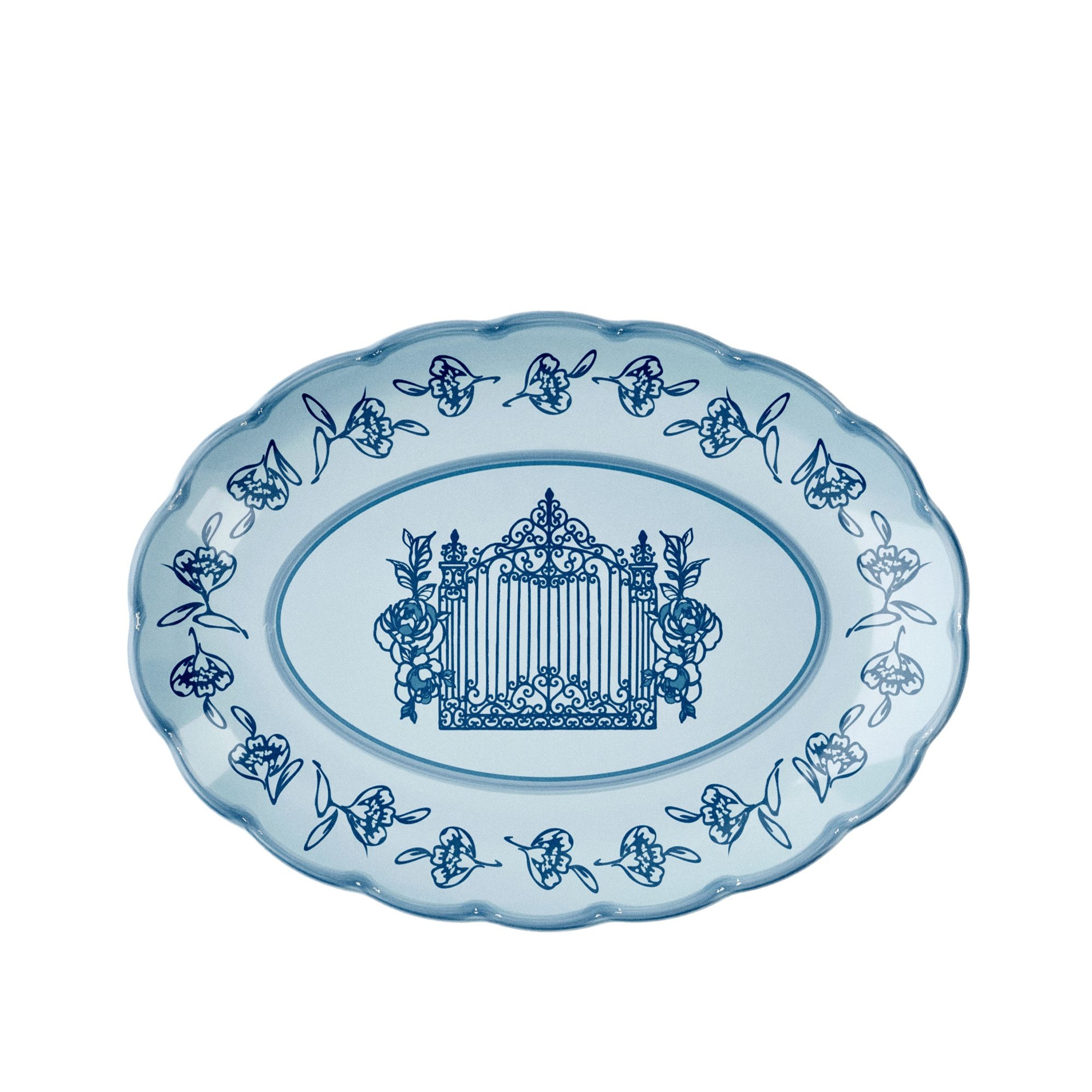 Guzzini - oval serving bowl small “JOSEPHINE” - Dusty Light Blue