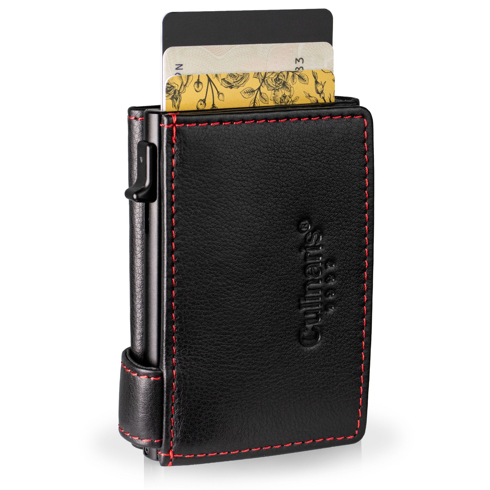 Card Case with Coin Pocket, black-red | Culinaris