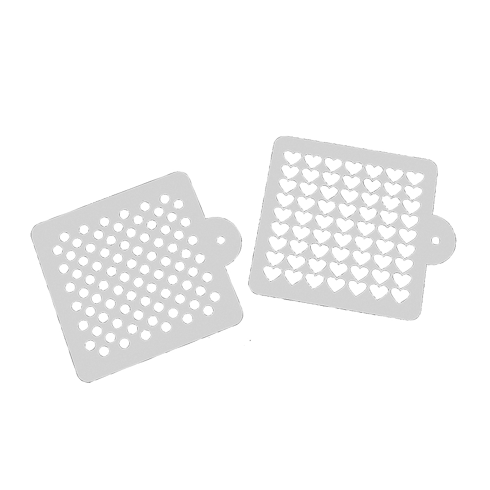 Städter - Decorative stencil Heart & Dot - 12,5 x 12,5 cm - Set of 2 Städter - Decorative stencil Heart & Dot - 12,5 x 12,5 cm - Set of 2