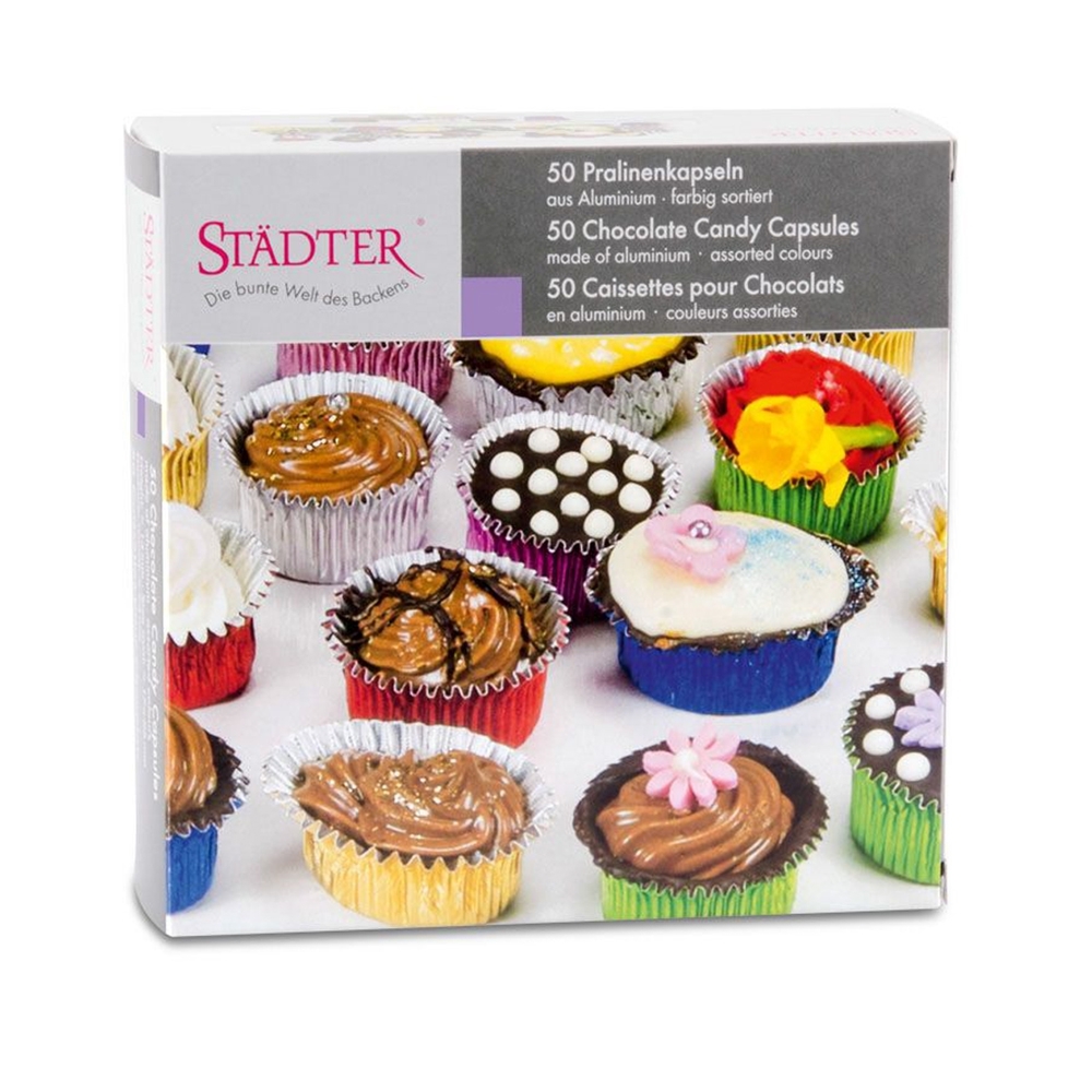 Städter - Chocolate capsules multi-coloured Round & Oval 50 Stück Städter - Chocolate capsules multi-coloured Round & Oval 50 Stück