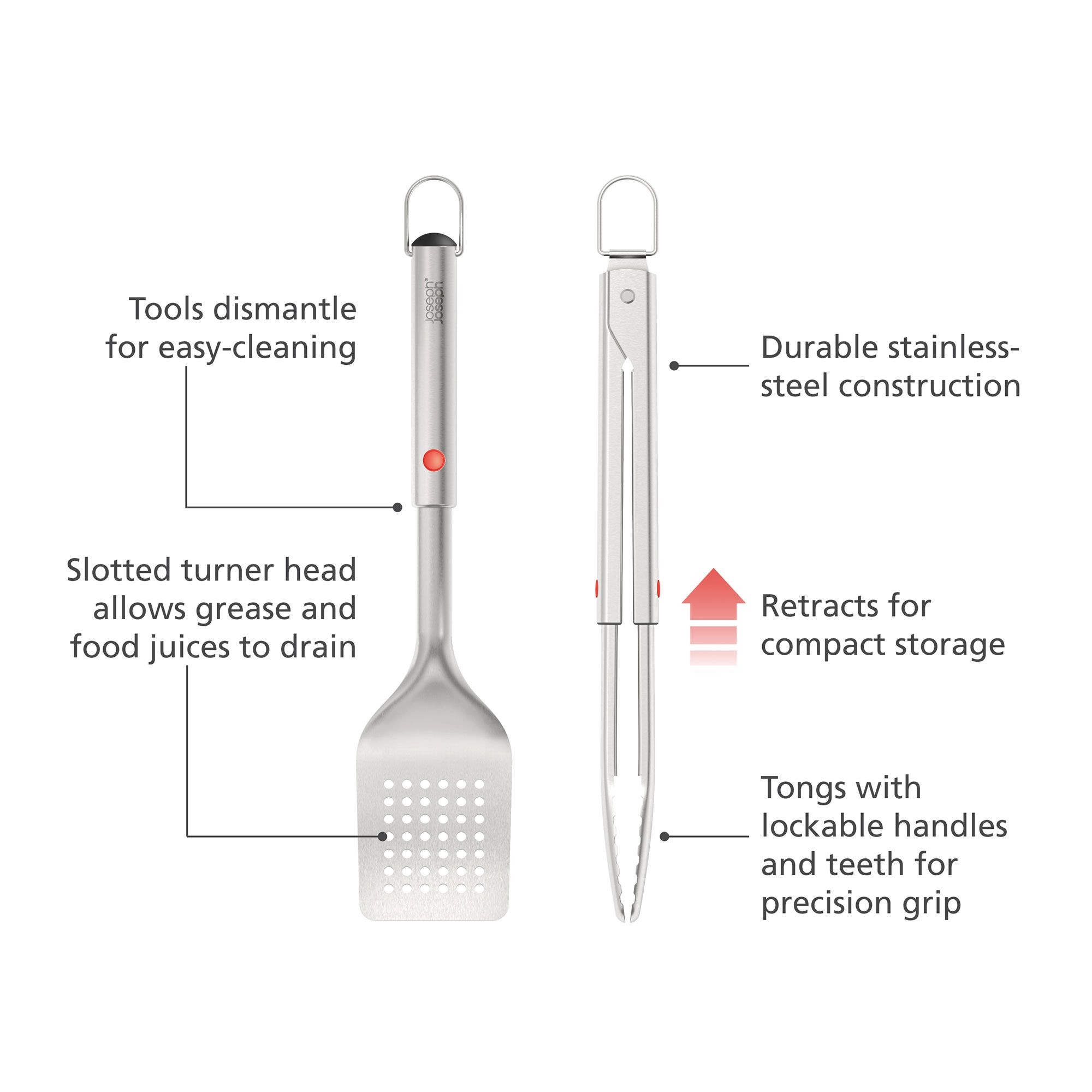 GrillOut™ Ausziehbares 2-er Grillbesteck-Set