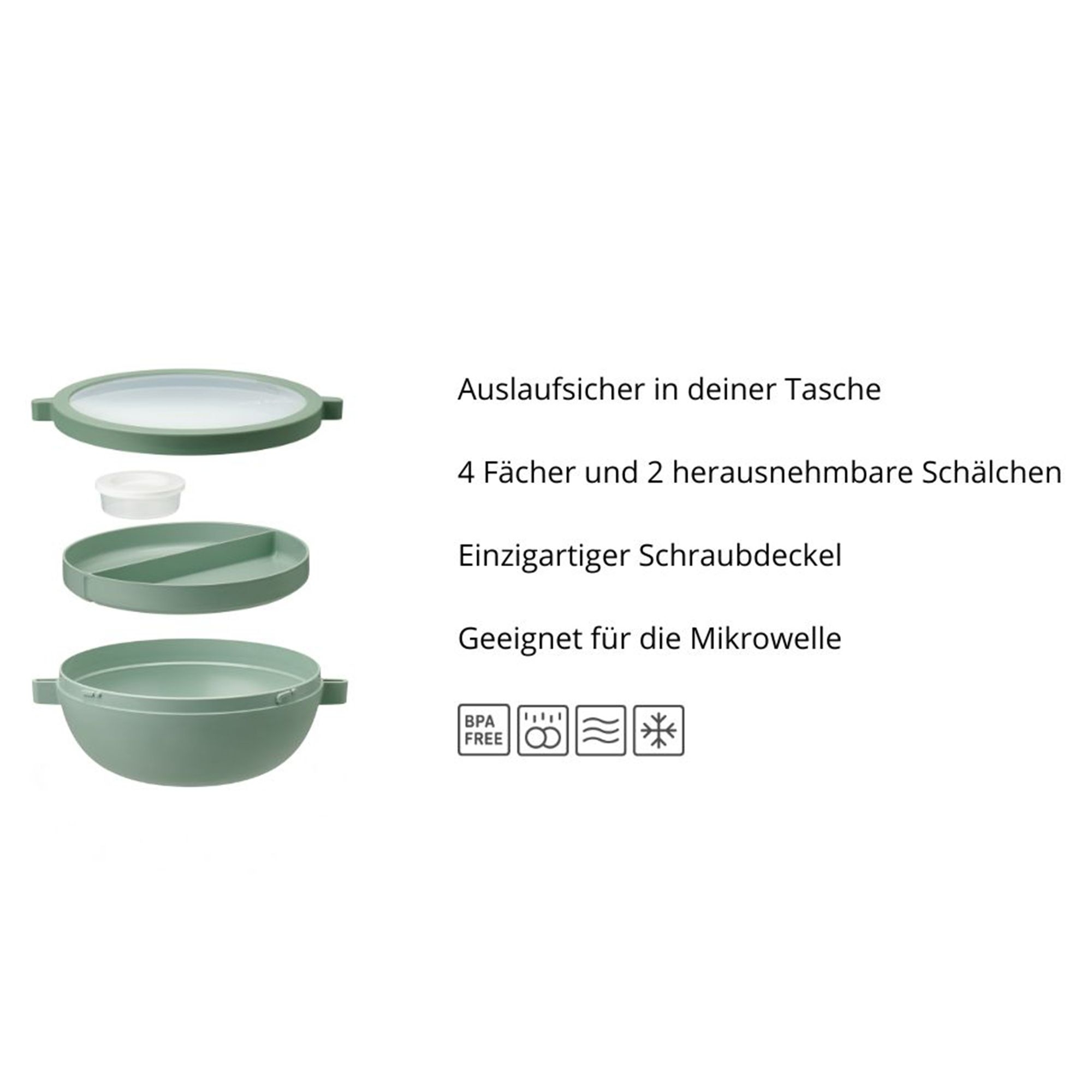 Mepal - Vita - Basic Bento-lunchbowl - nordic sage