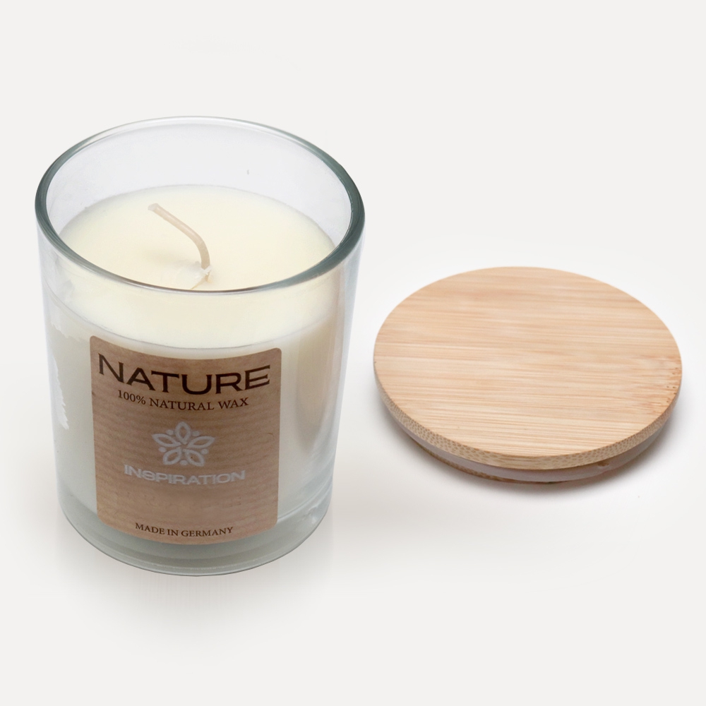 Qult Senses of Nature - INSPIRATION - Scented candles in glass incl. wooden lid - Exotic Rose