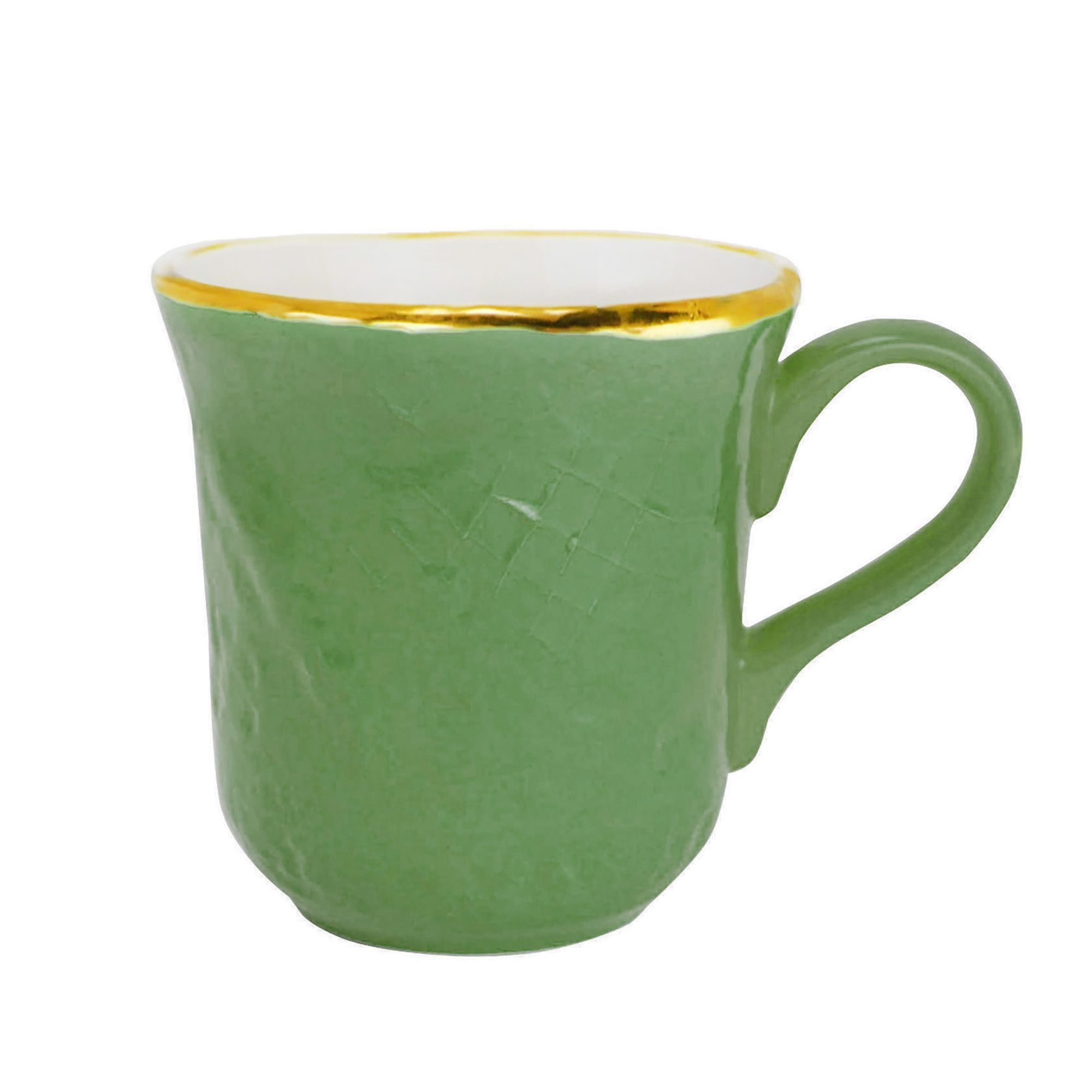 Arcucci - Coffee cup with golden rim - 480 ml - Bosco-Dark Green