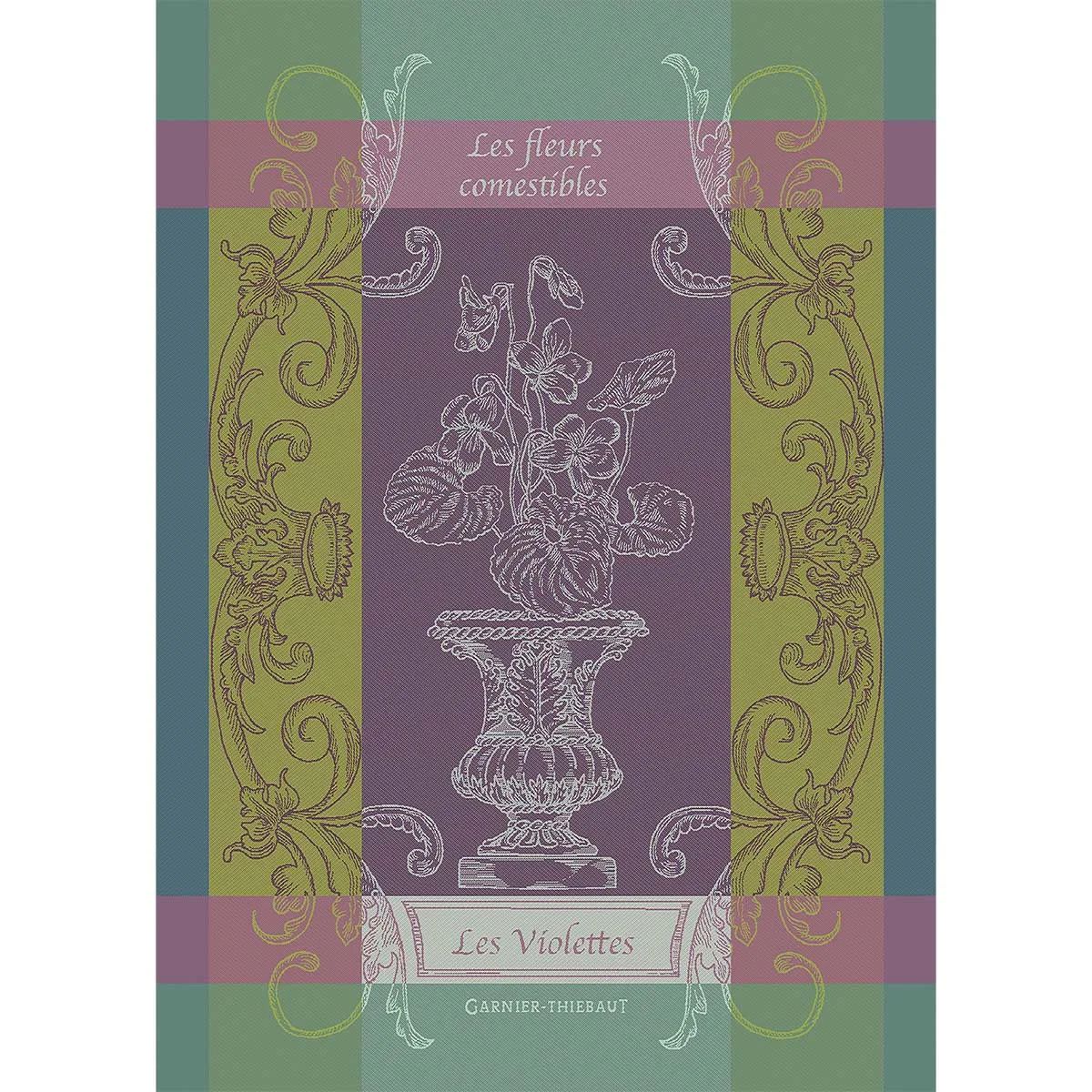 Garnier-Thiebaut - Tea towel Les Violettes Violet